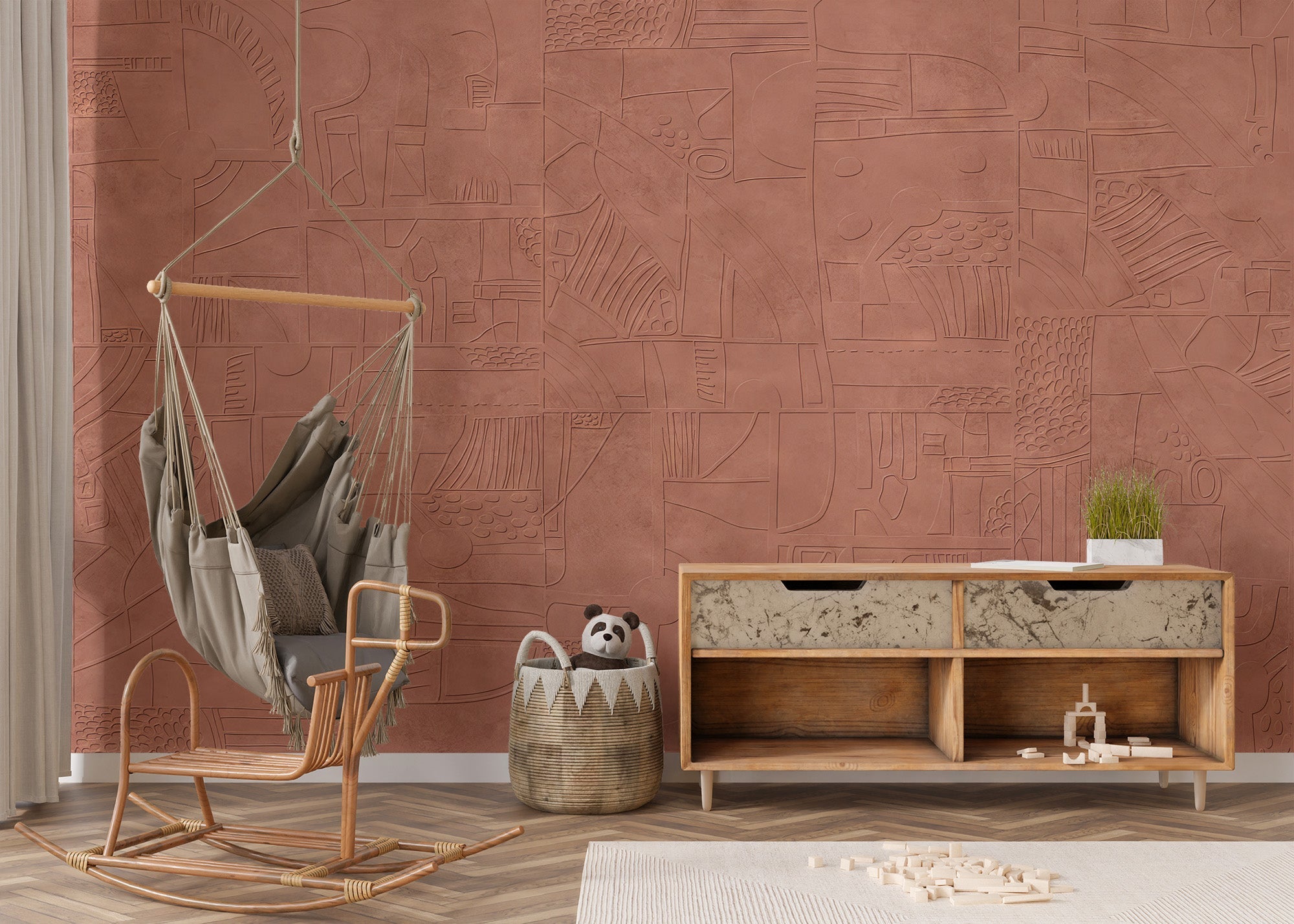 Mystic Terracotta Wall Mural - Giffywalls