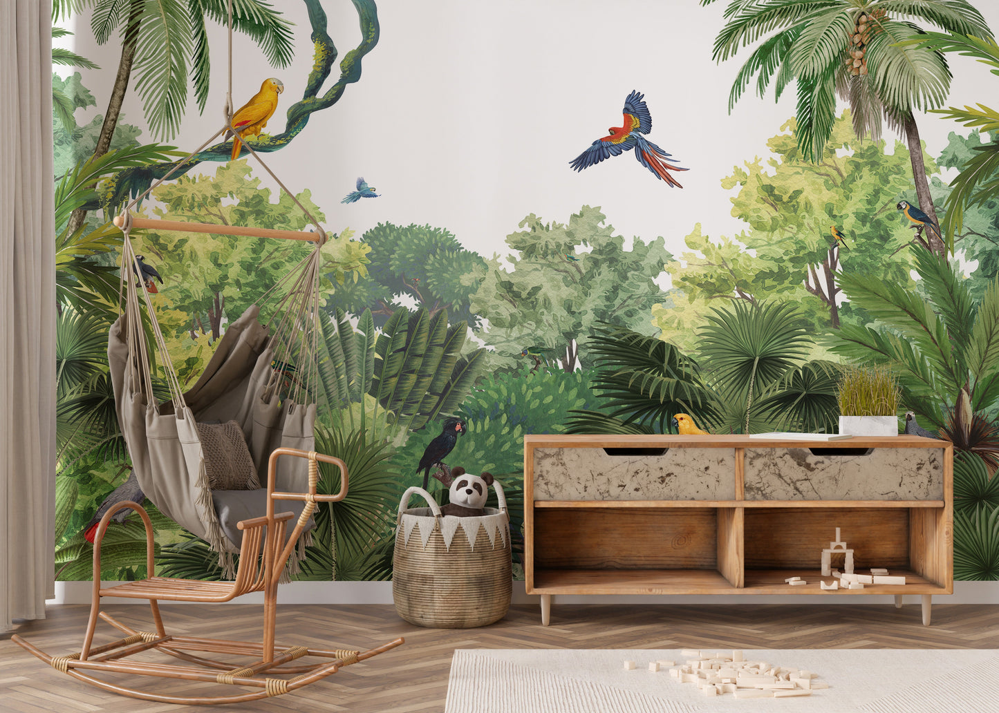 Vivid Green Jungle Wallpaper Murals - Giffywalls