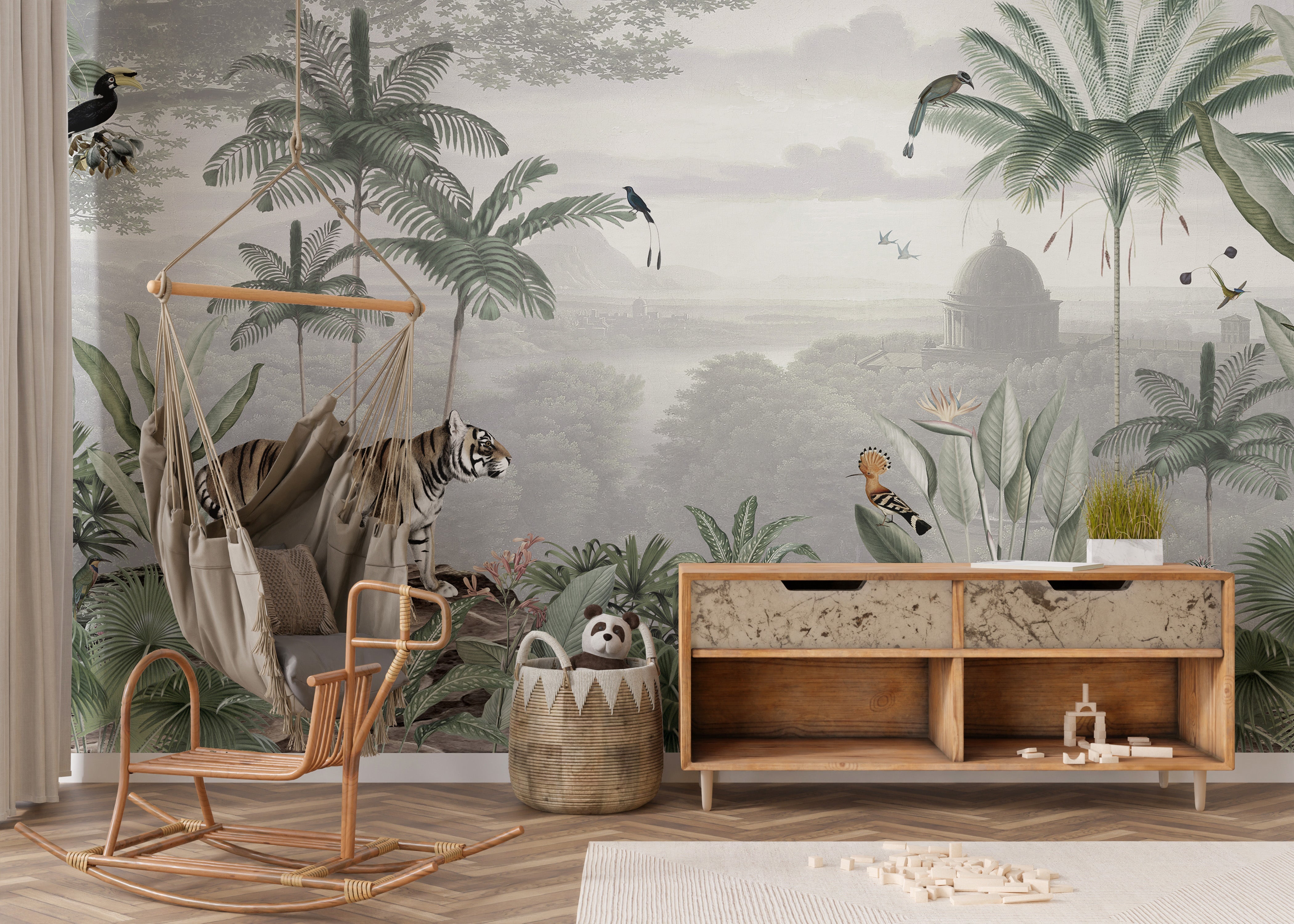 Tropical tiger wallpaper murals - Giffywalls