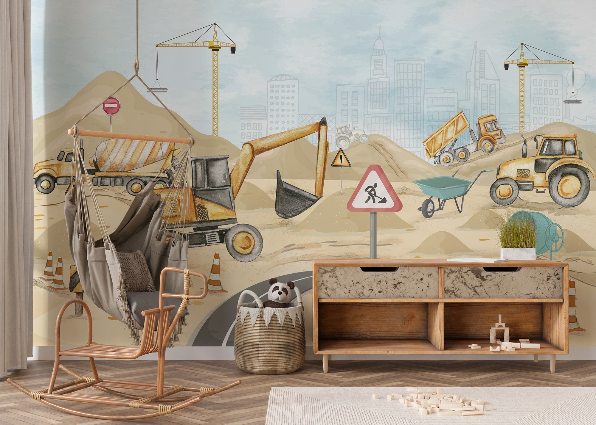 Mighty Machines Wall Mural - Giffywalls