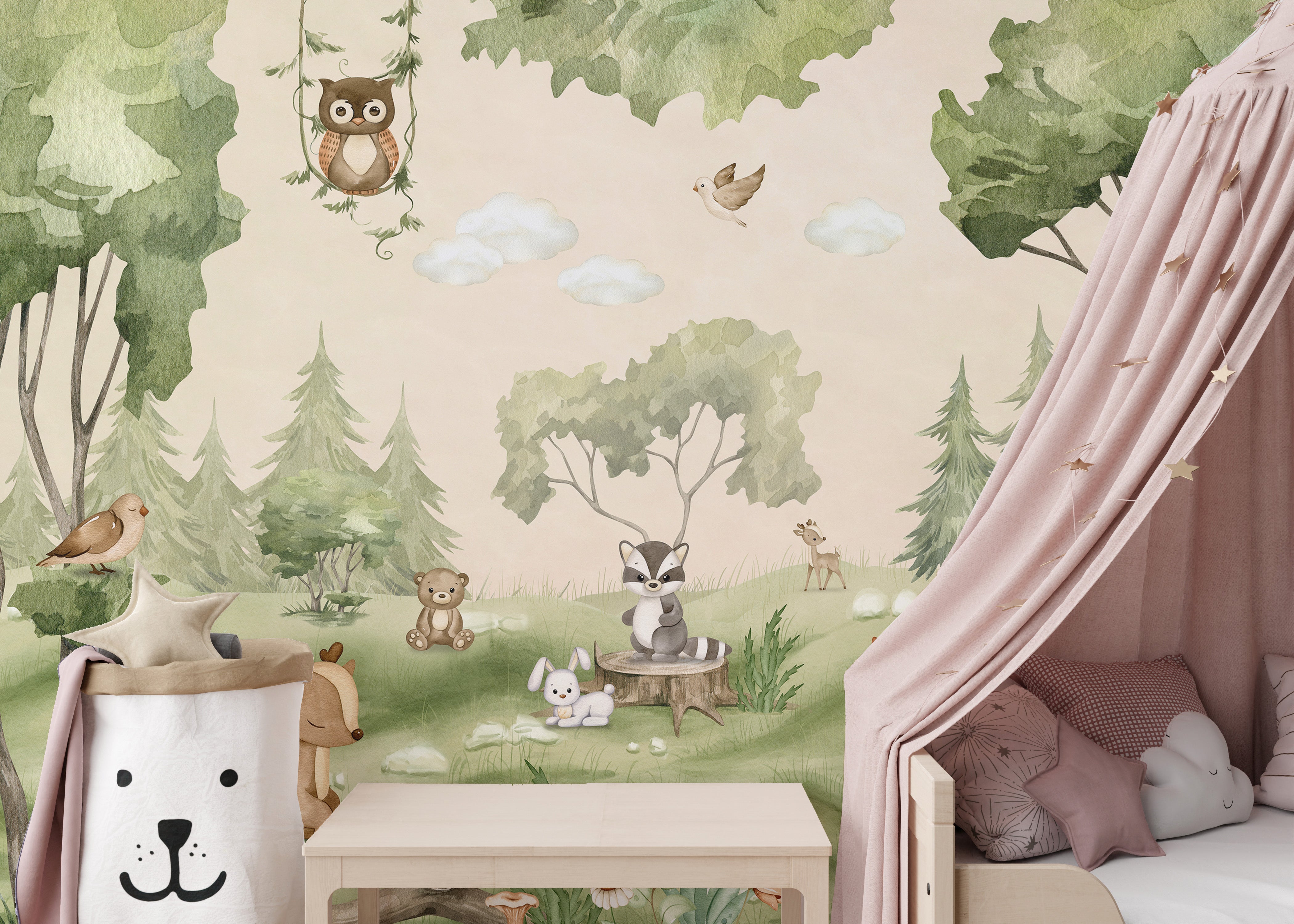 Woodland Joy Kids Wall Mural - Giffywalls