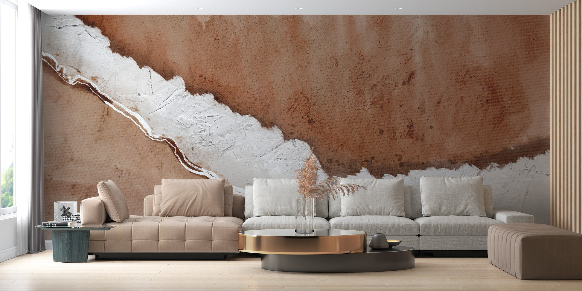 Rustic Horizon Textured Wall Mural - Giffywalls