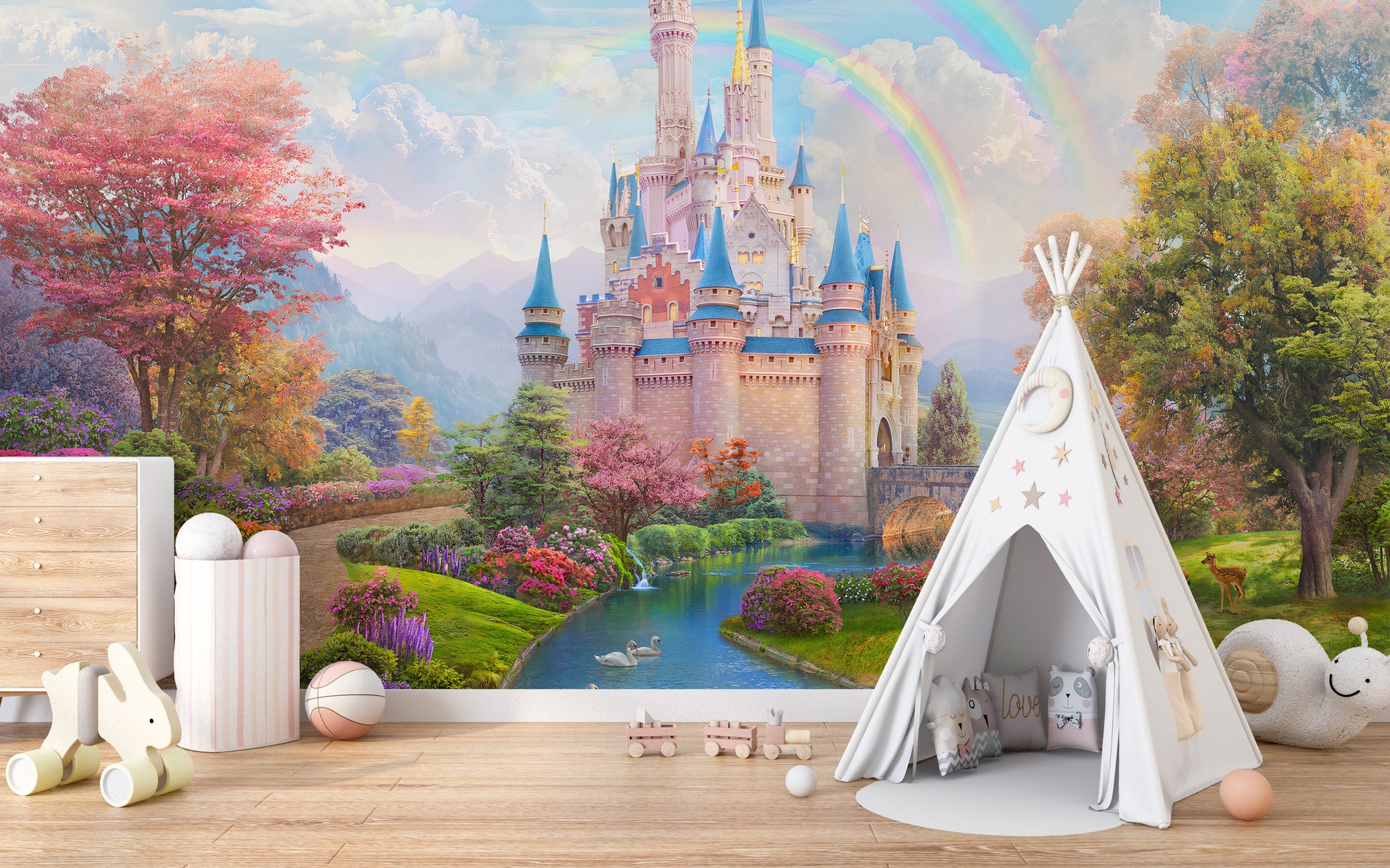 Enchanting Princess Castle Wallpaper - Fairy Tale Inspired - Giffywalls