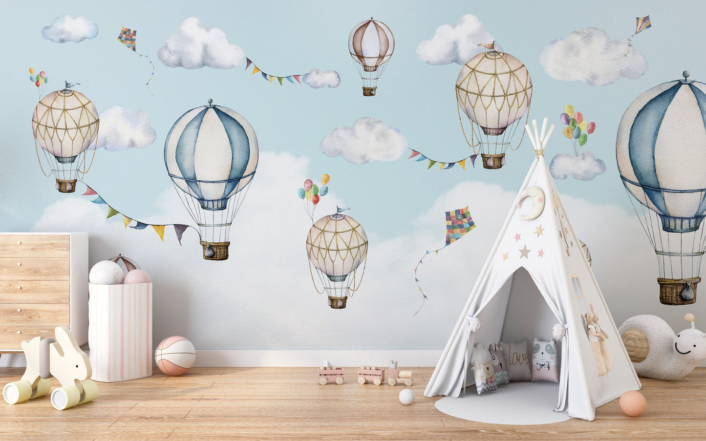 Hot Air Balloon Bonanza Wallpaper Wall Murals - Giffywalls