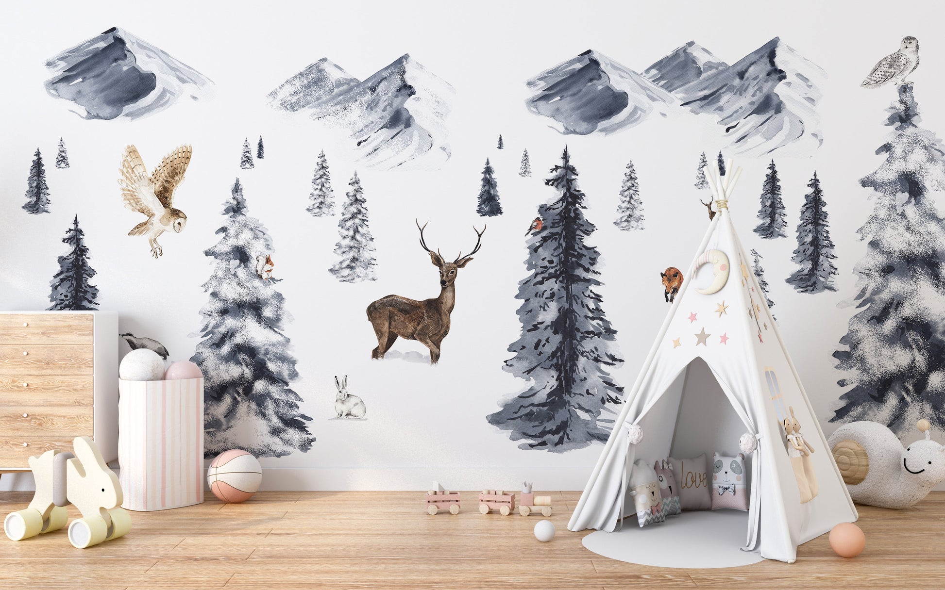 Winter wonderland wallpaper mural - Giffywalls