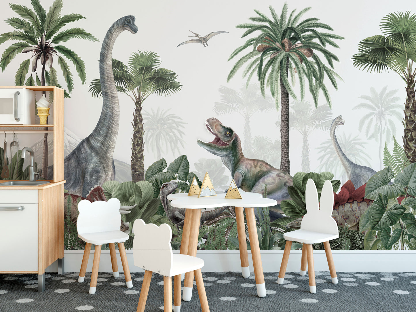 Watercolor Dinosaur wallpaper for walls - Giffywalls