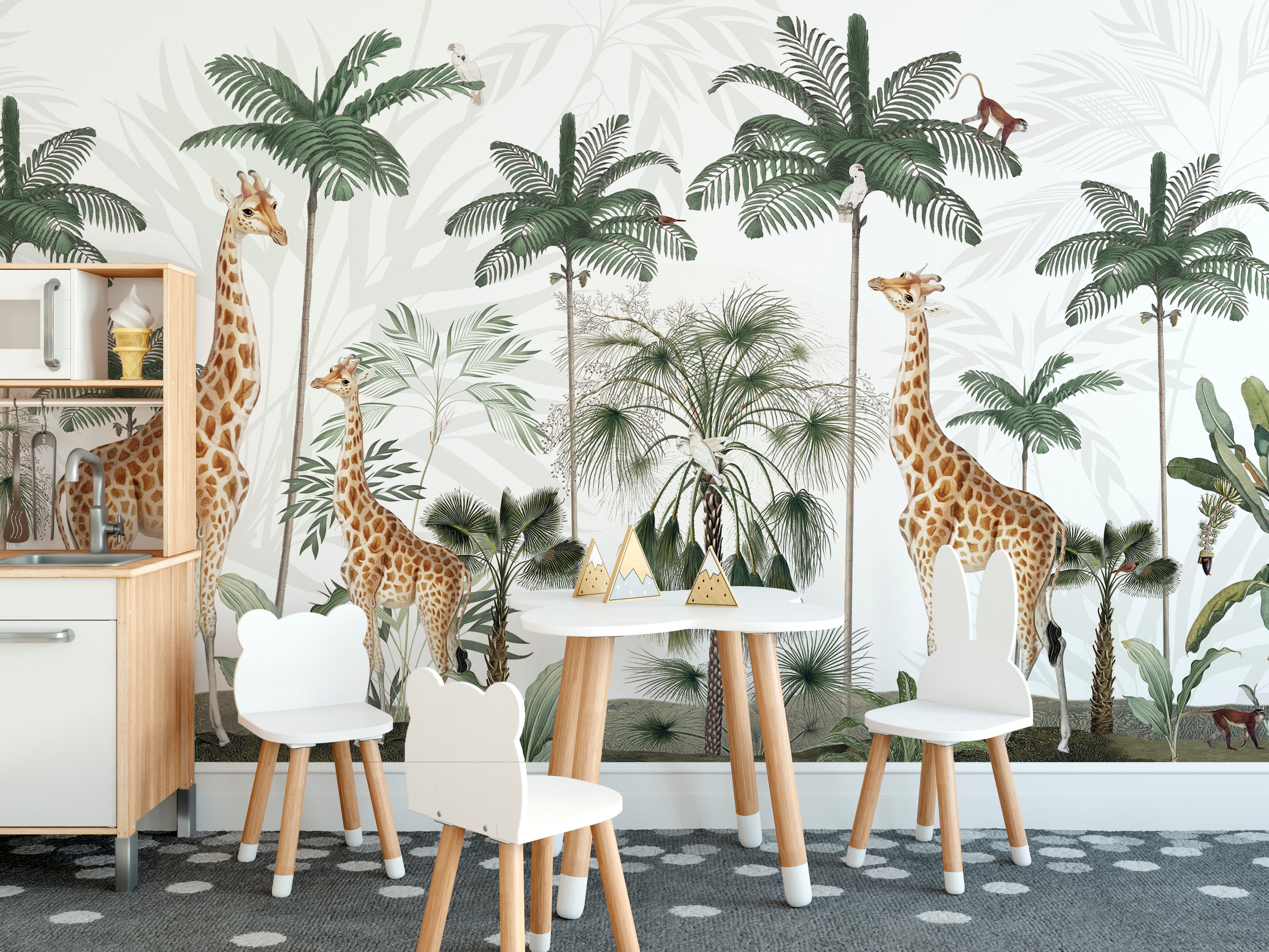 Gracious Giraffes wallpaper for walls - Giffywalls