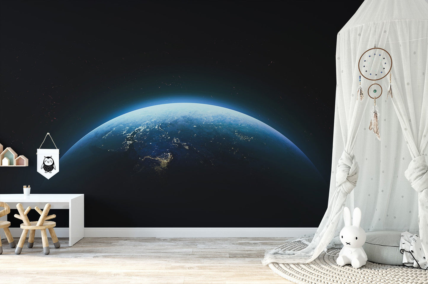 Earth From Space Wall Mural - Giffywalls