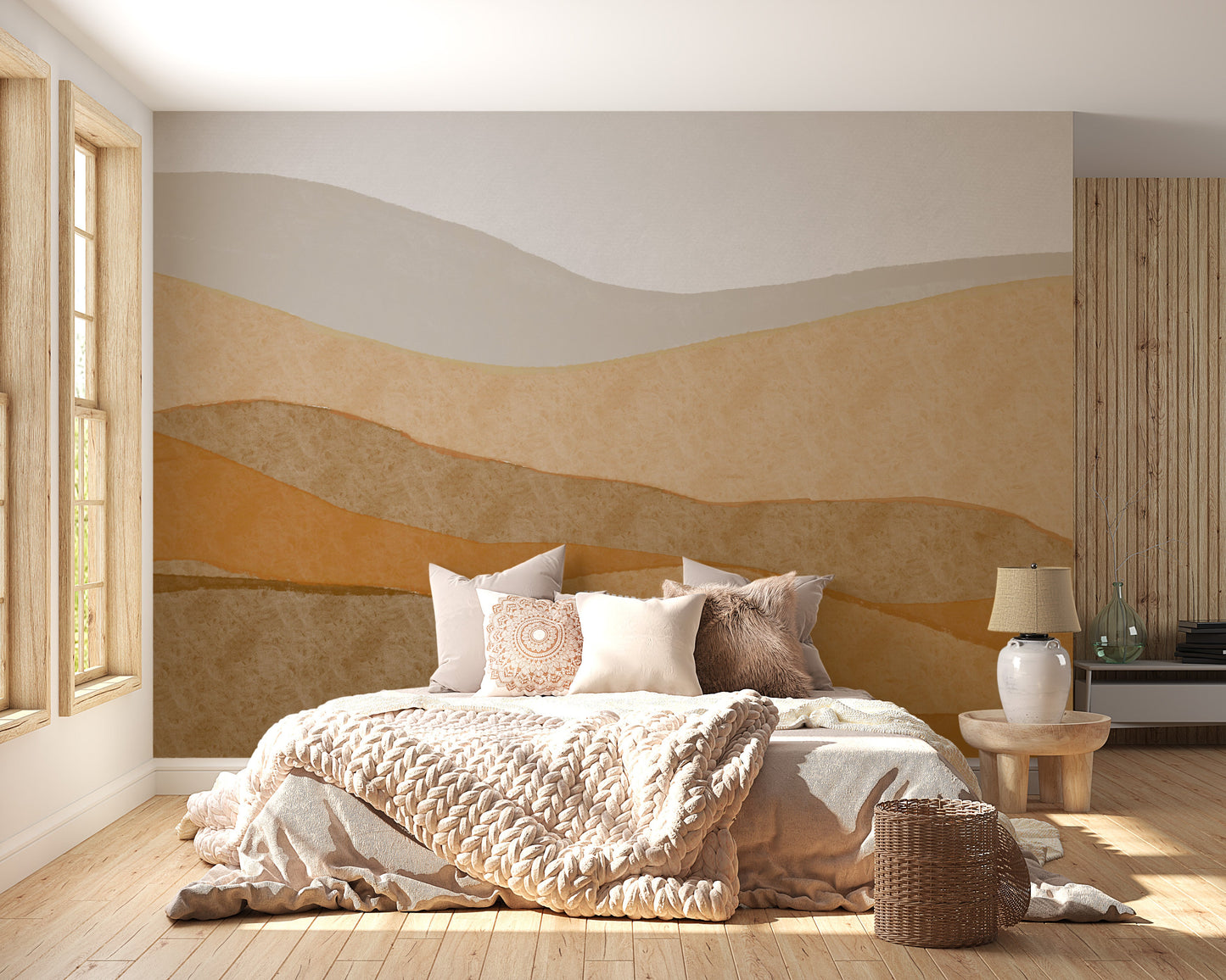 Desert Dunes Abstract Wall Mural - Giffywalls