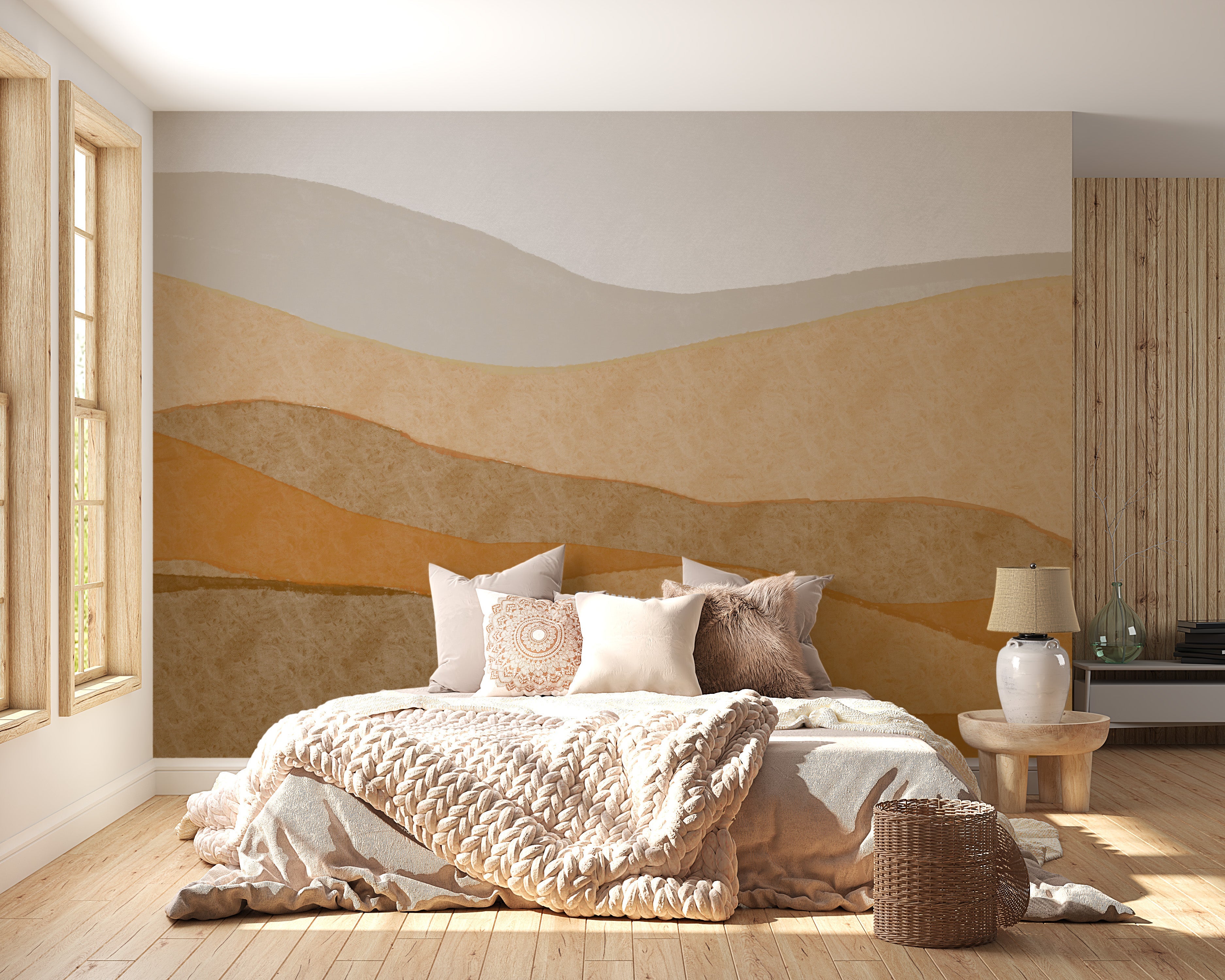 Desert Dunes Abstract Wall Mural - Giffywalls