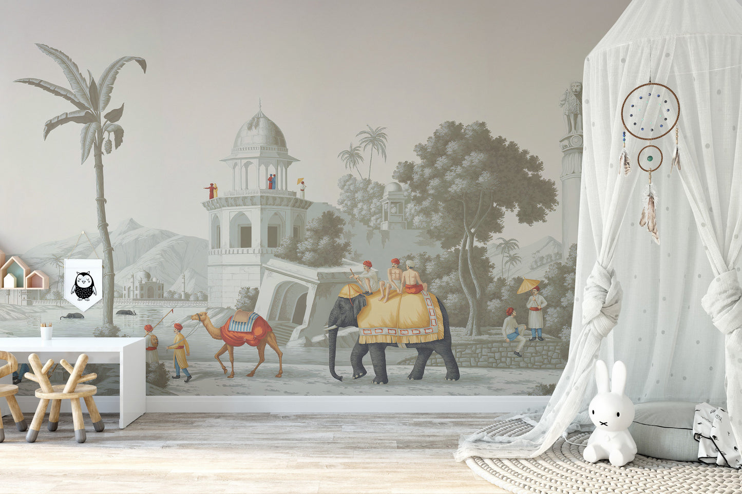 Royal Mughal on Elephant in the Forest Wallpaper - Giffywalls