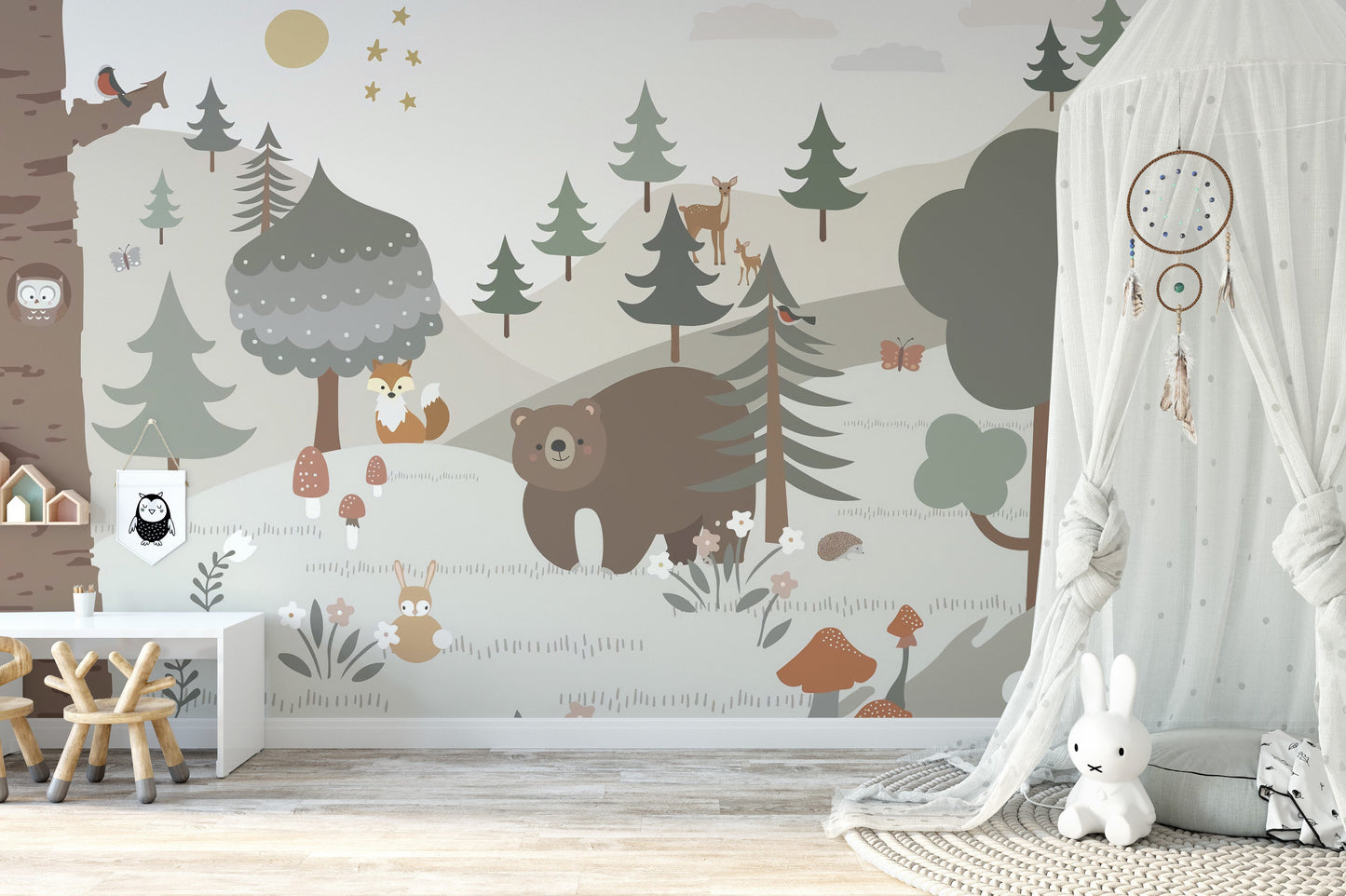 Snow Forest KIds Room Wallpaper Murals - Giffywalls