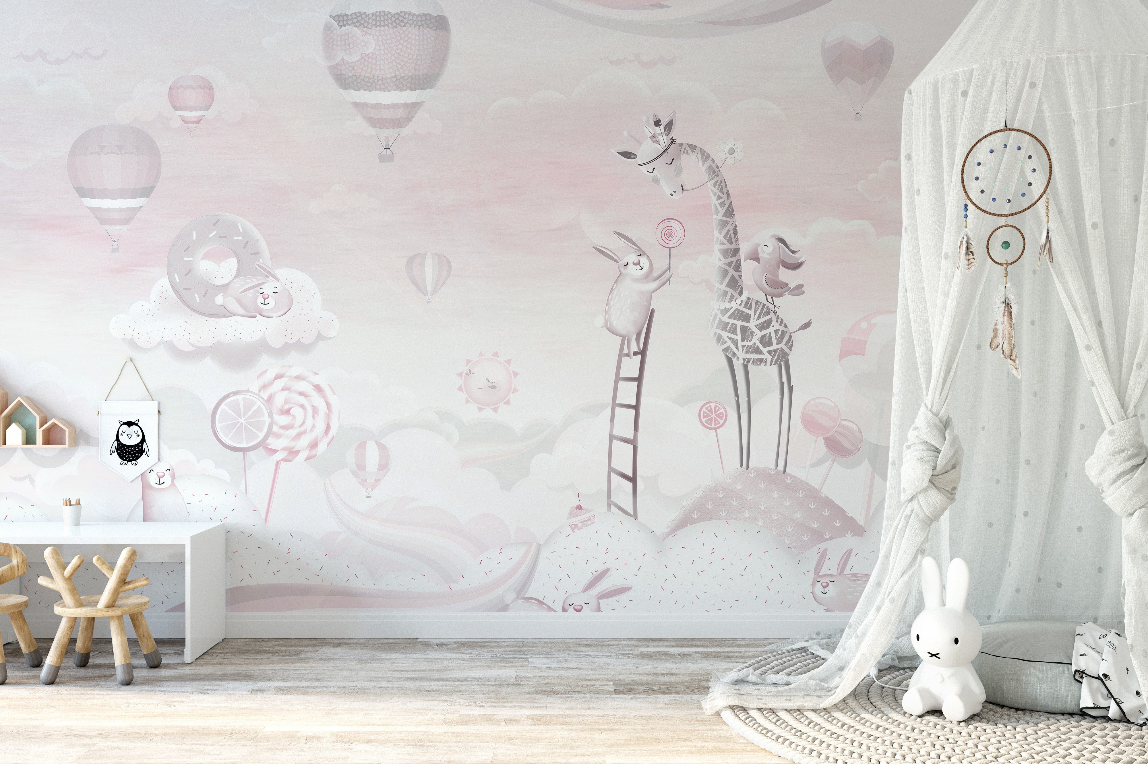 Pink Color Candy World Wallpaper Murals - Giffywalls