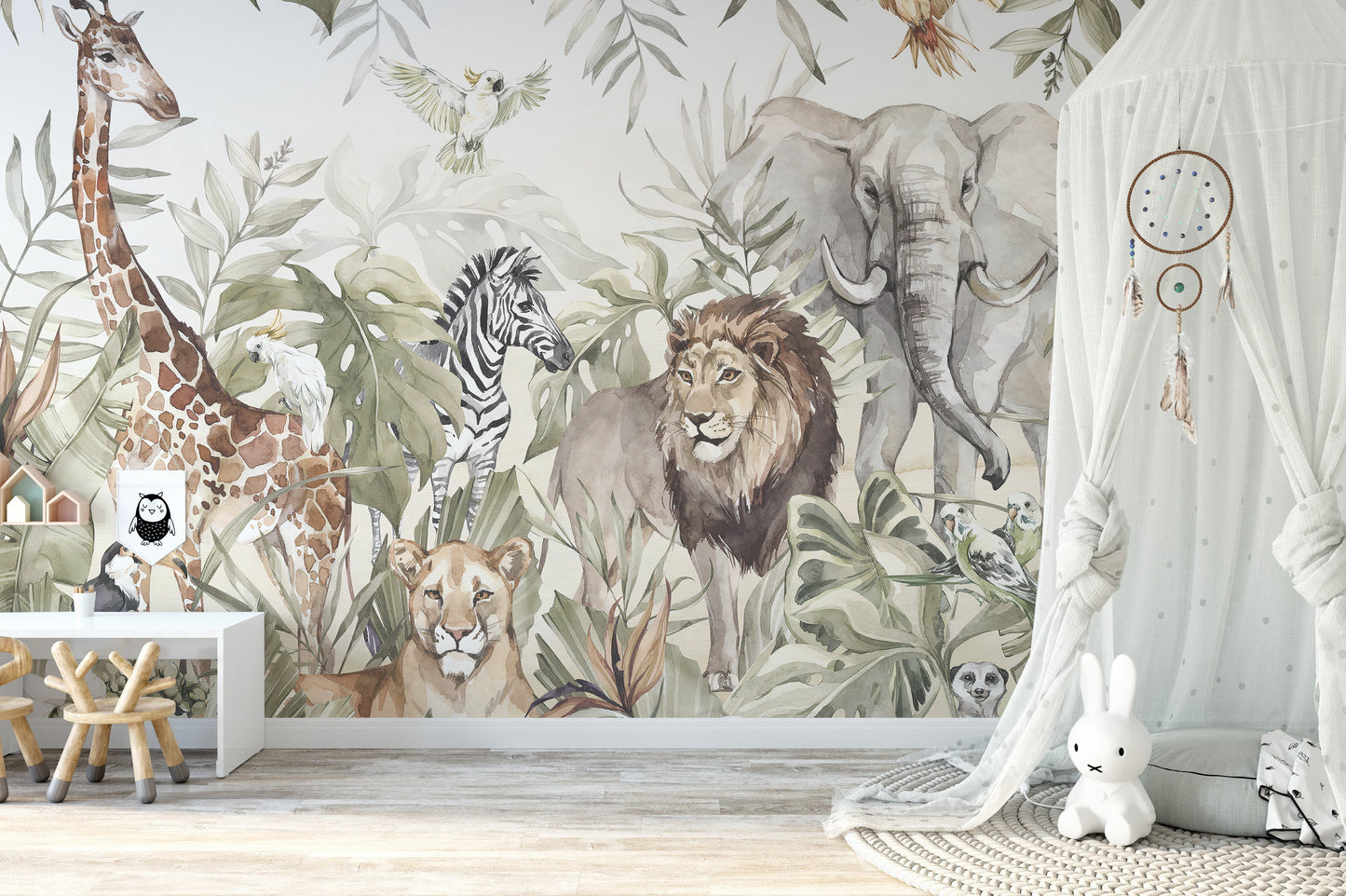 Kids Room Animal Kingdom Forest Wallpaper for Creative Spaces
