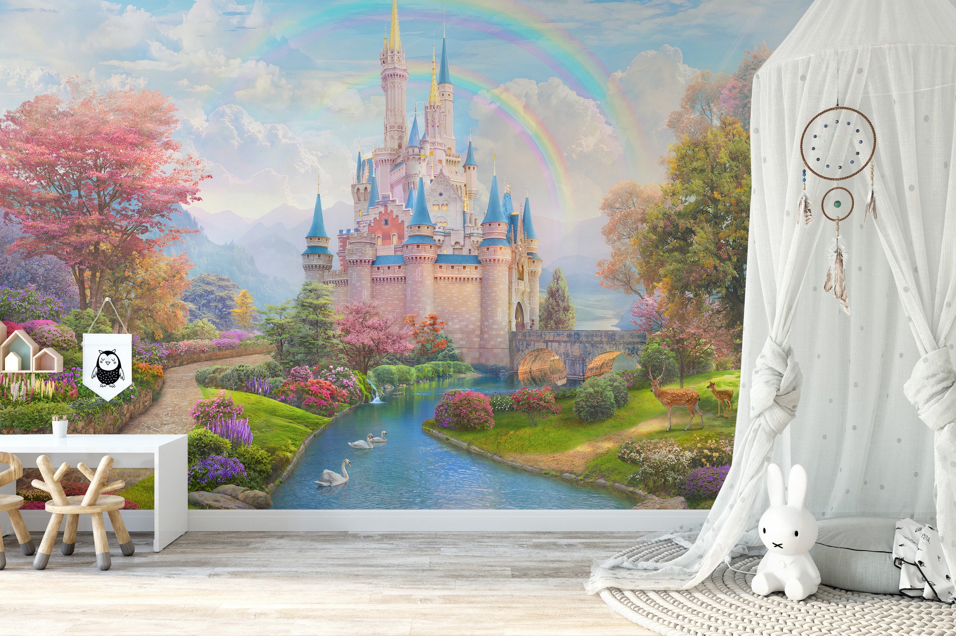 Enchanting Princess Castle Wallpaper - Fairy Tale Inspired - Giffywalls