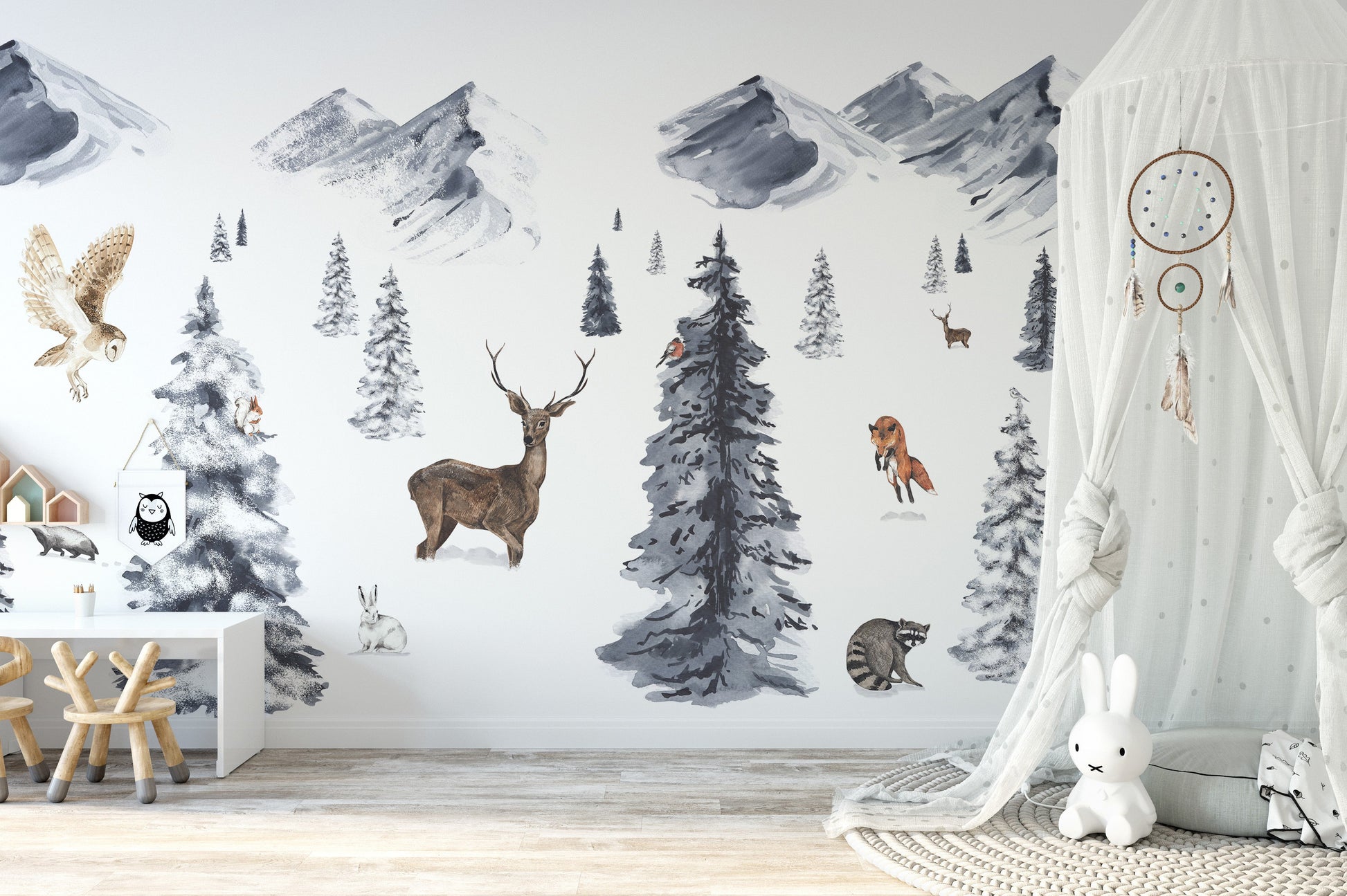 Winter wonderland wallpaper mural - Giffywalls