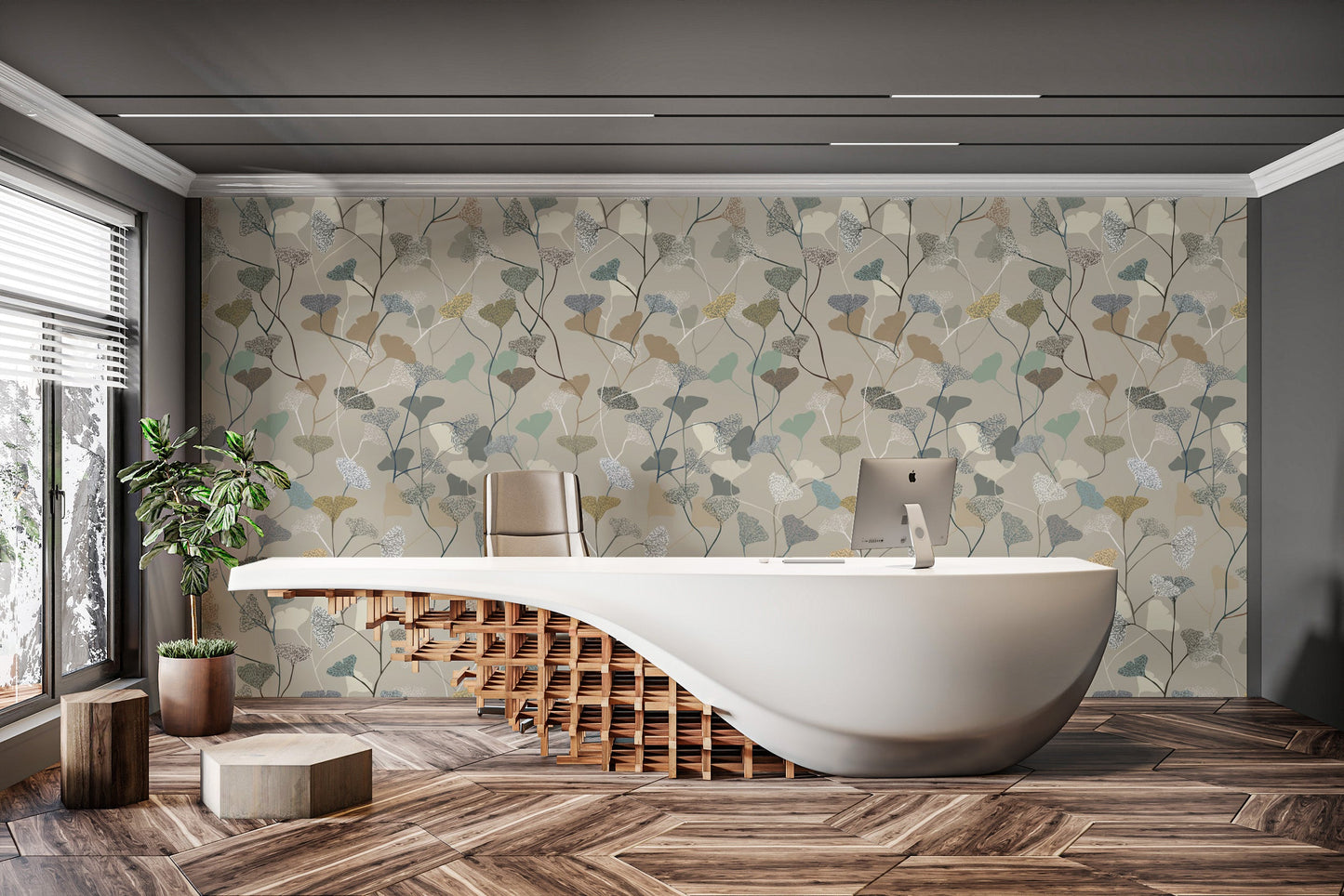 Trendy botanic wallpaper for classic interiors