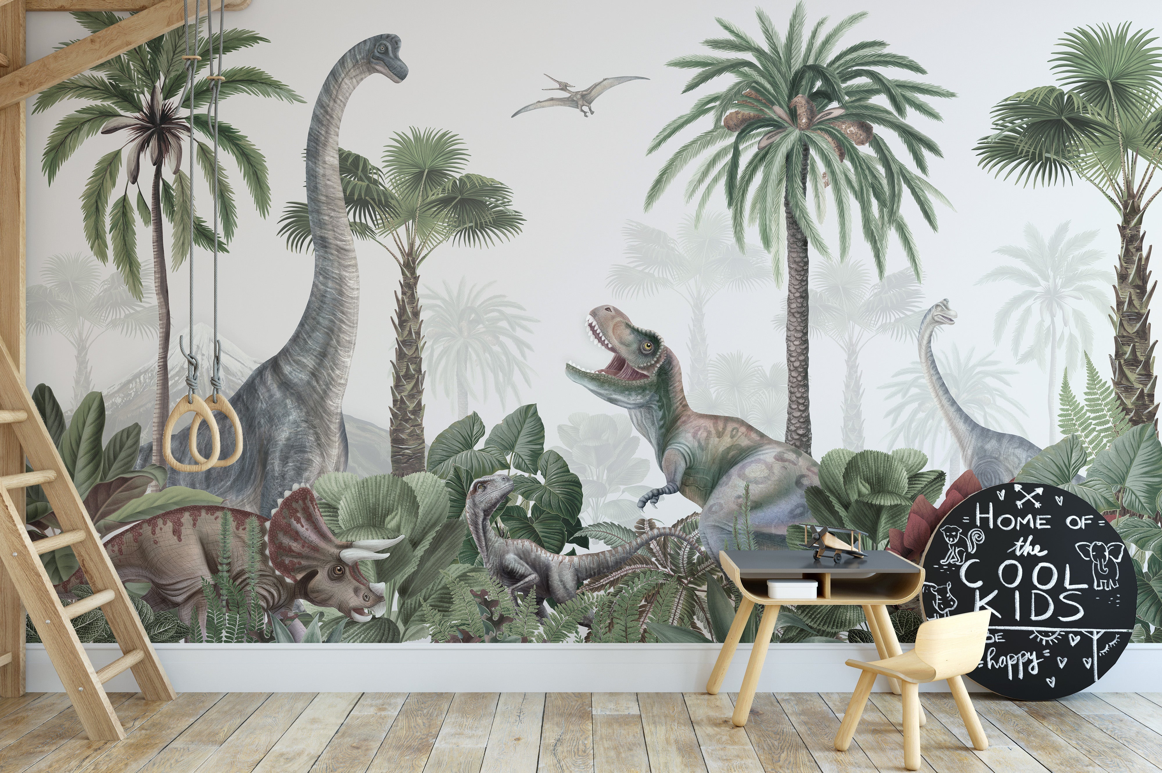 Watercolor Dinosaur wallpaper for walls - Giffywalls