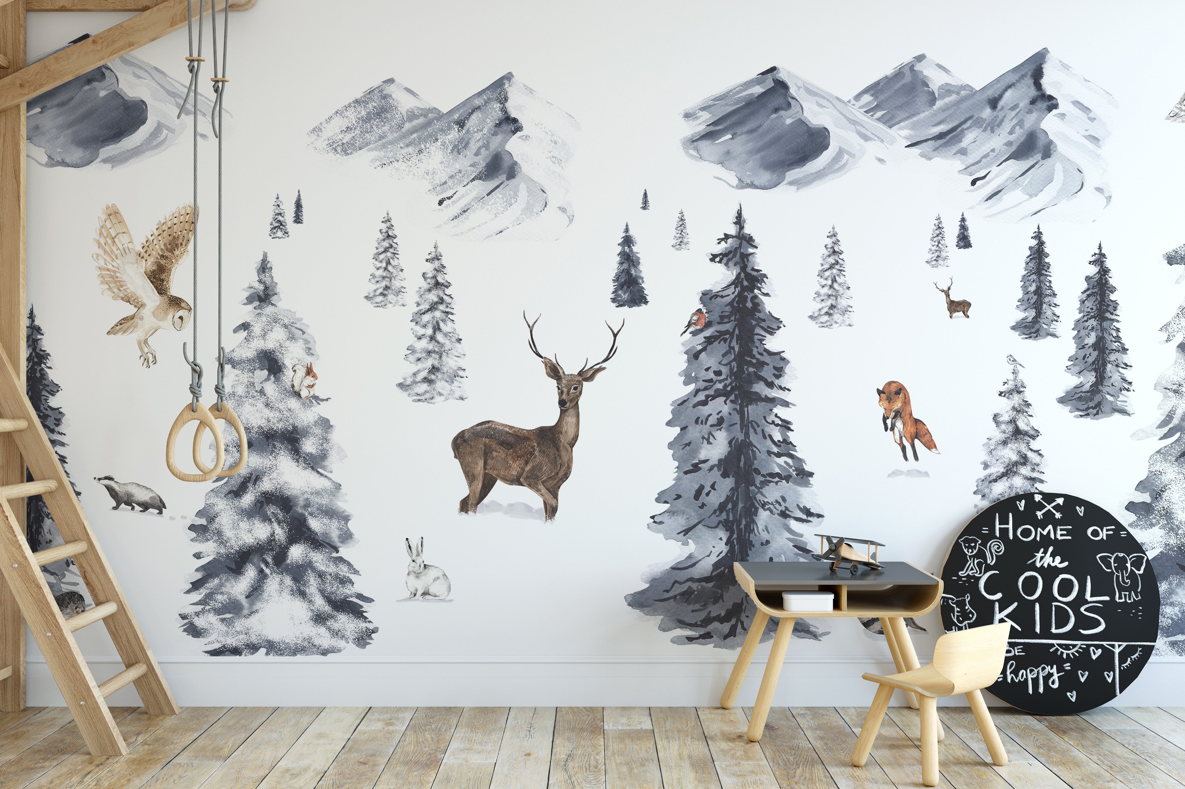 Winter wonderland wallpaper mural - Giffywalls