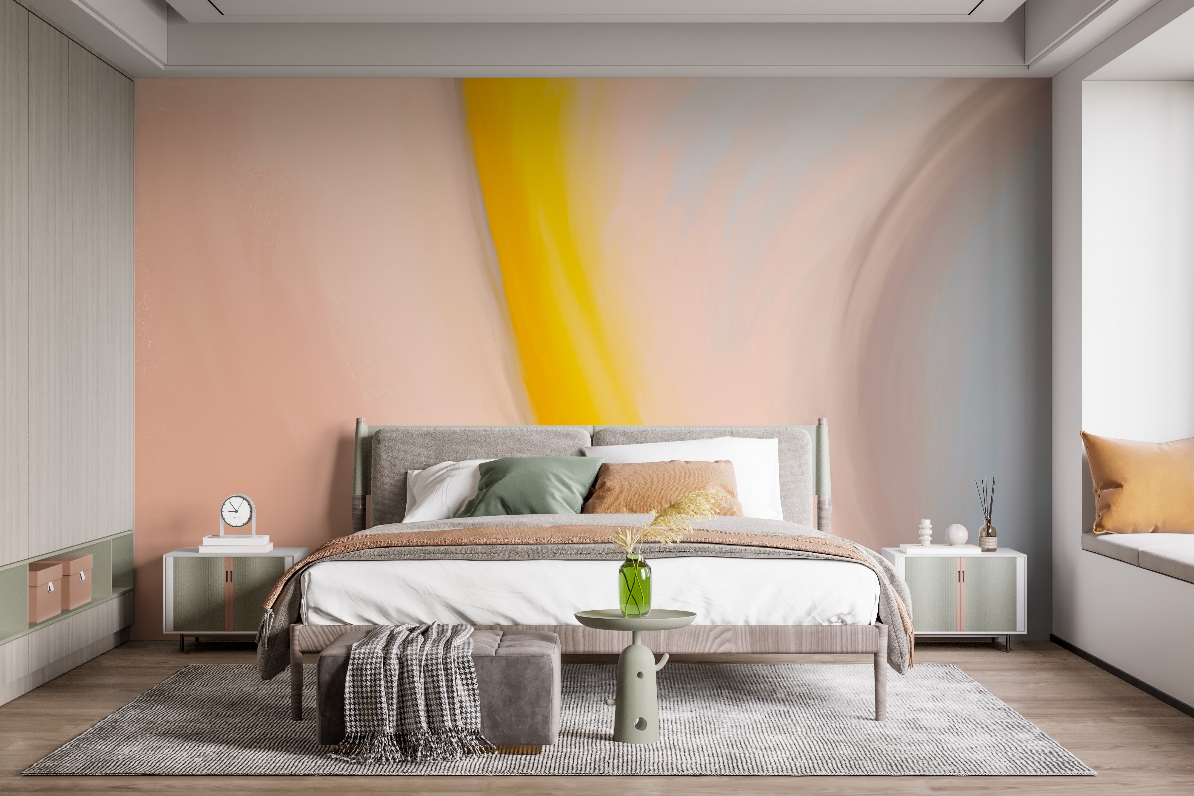 Soft and vibrant abstract wallpaper design
