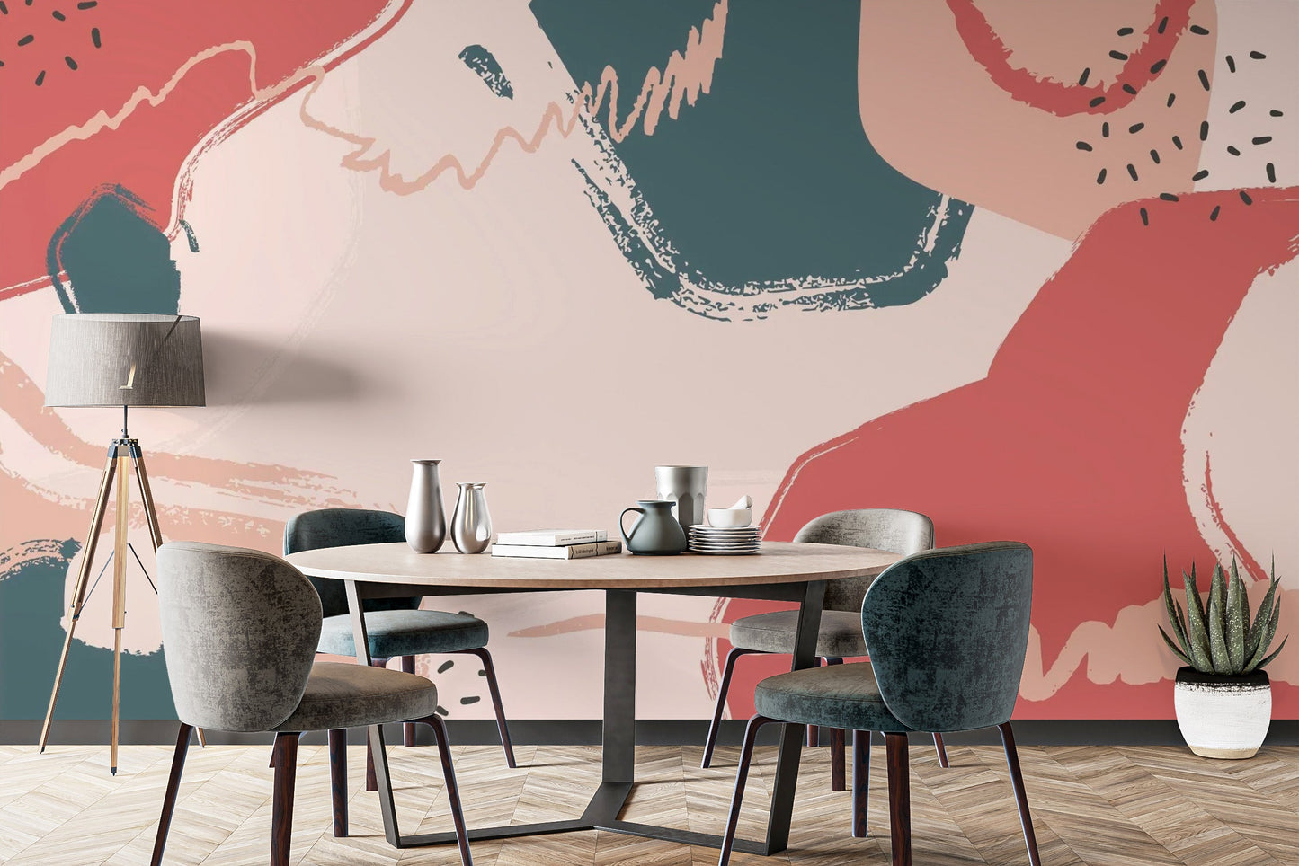 Color Stroke Wallpaper Mural - Giffywalls