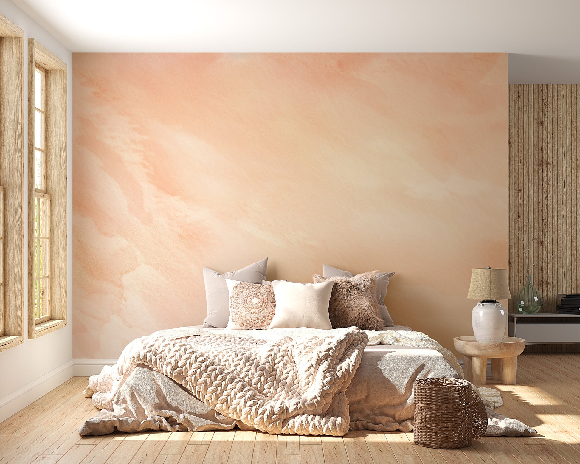 Pantone Peach Fusion Wallpaper Mural - Giffywalls