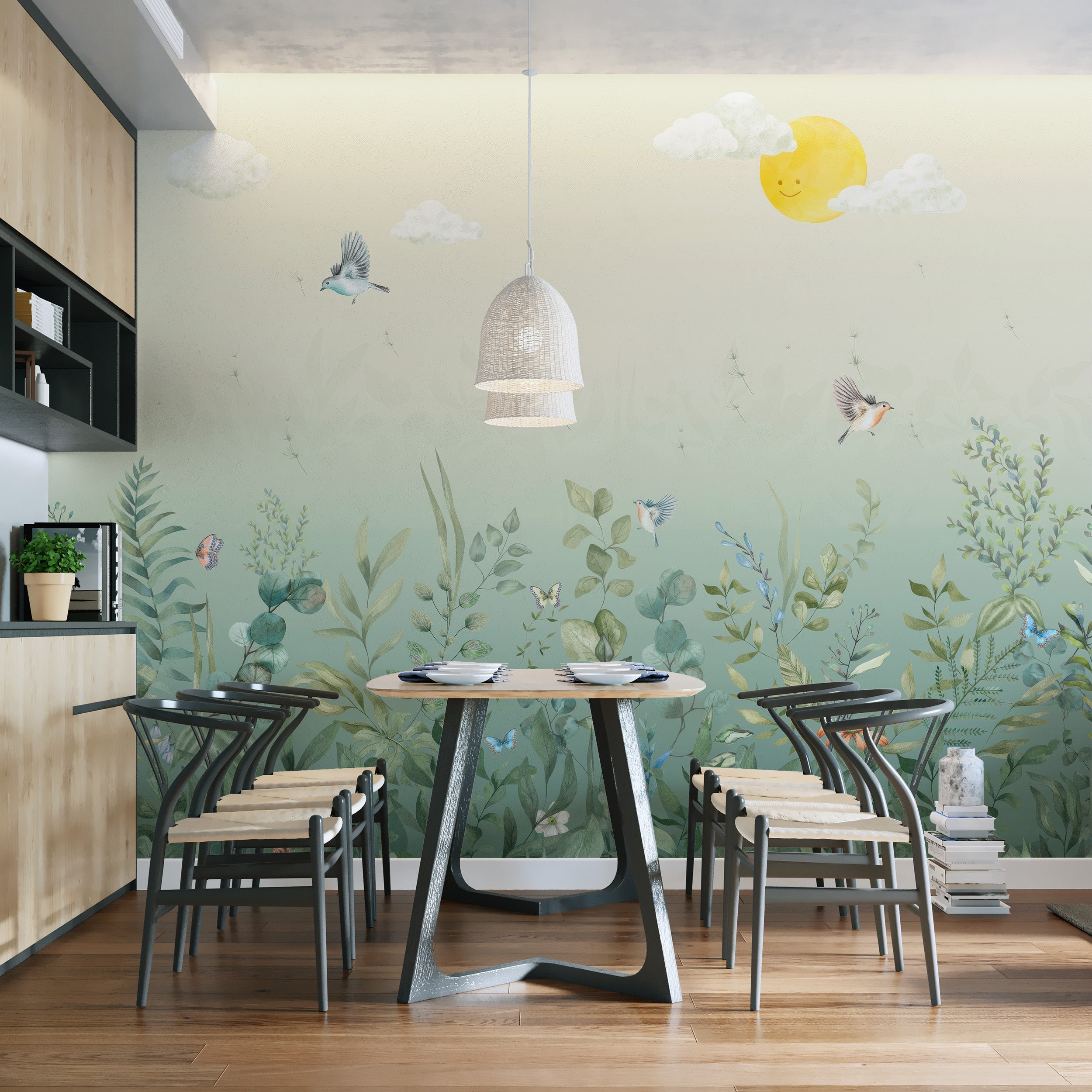 Fluttering Harmony Wall Mural - Giffywalls