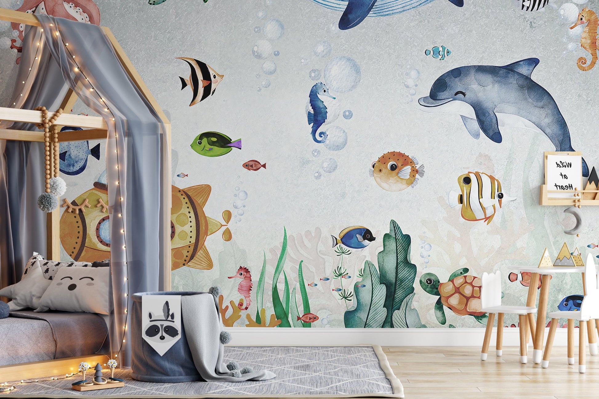 Astonishing Underwater Whales Wallpaper Mural - Giffywalls