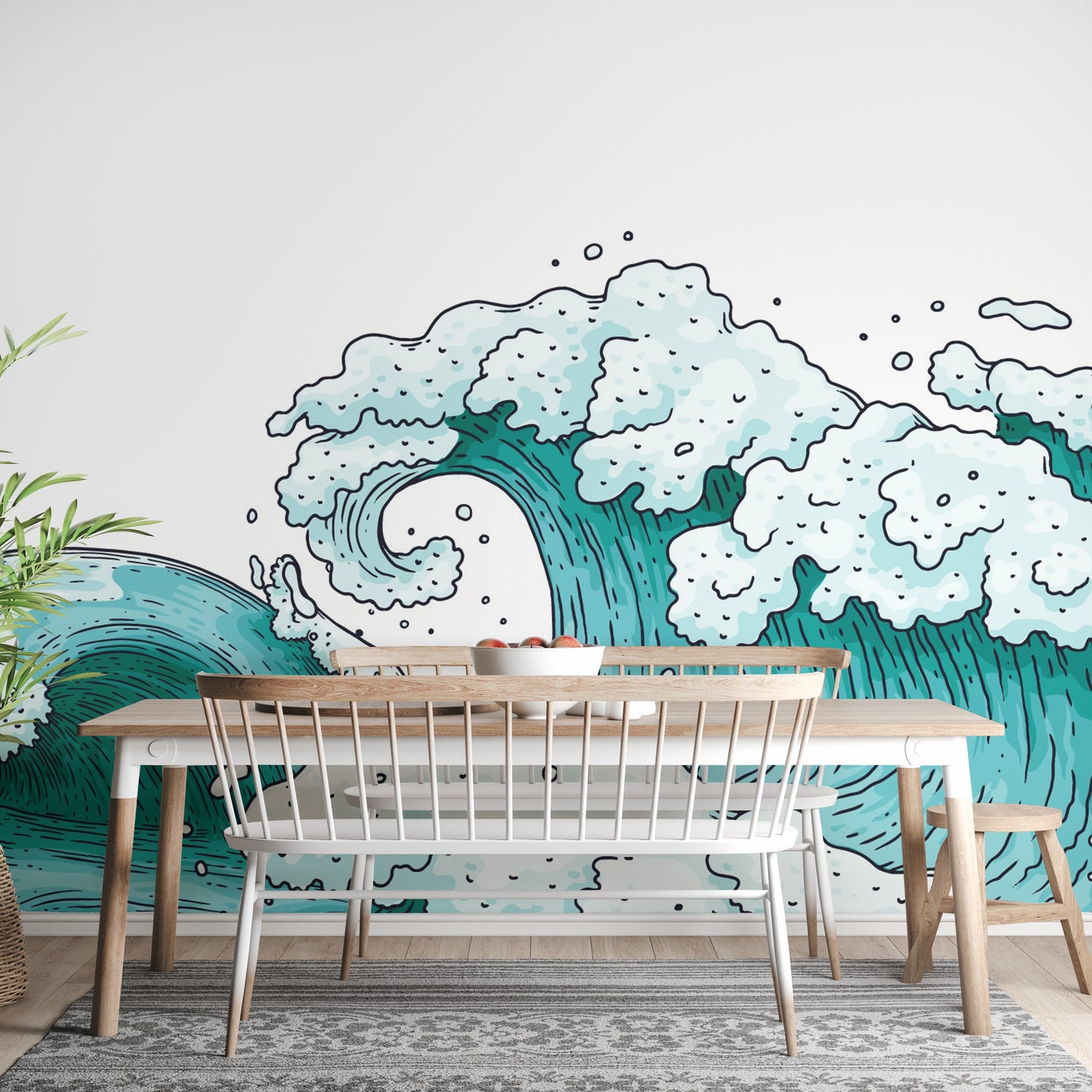 Ocean Waves Abstract Wallpaper Murals - Giffywalls