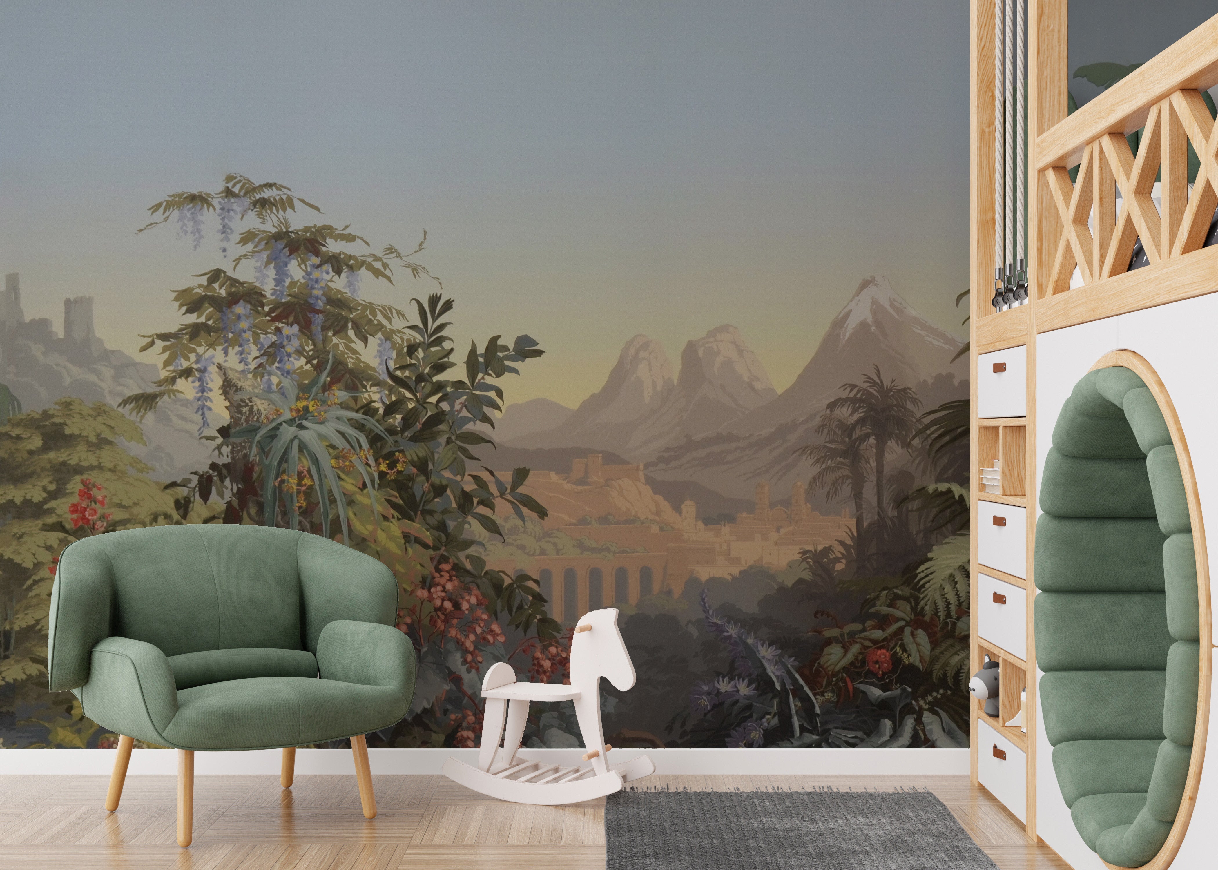 Tropical Forest & Mountains Wallpaper Murals - Giffywalls