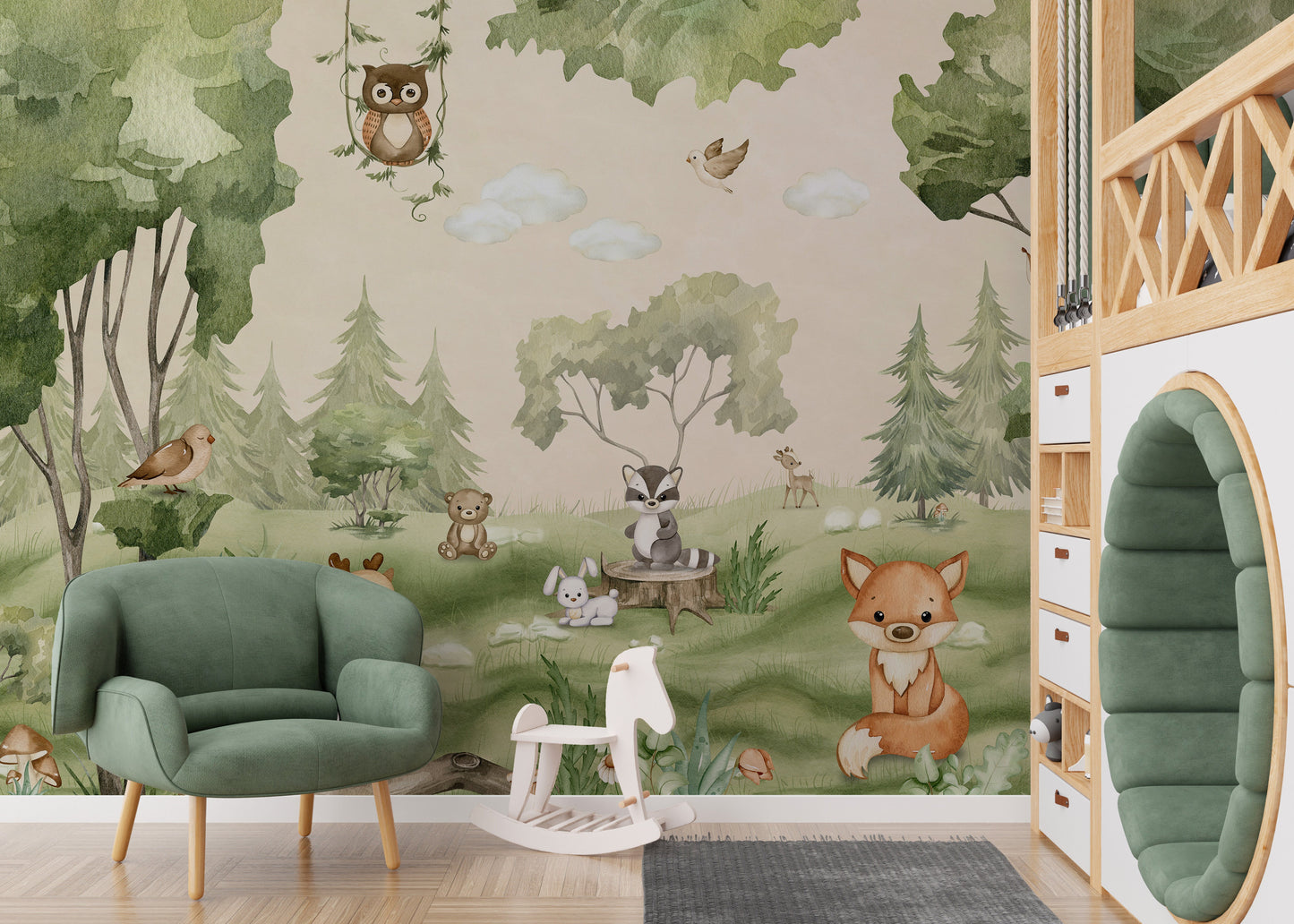 Gentle woodland joy wallpaper for toddlers rooms