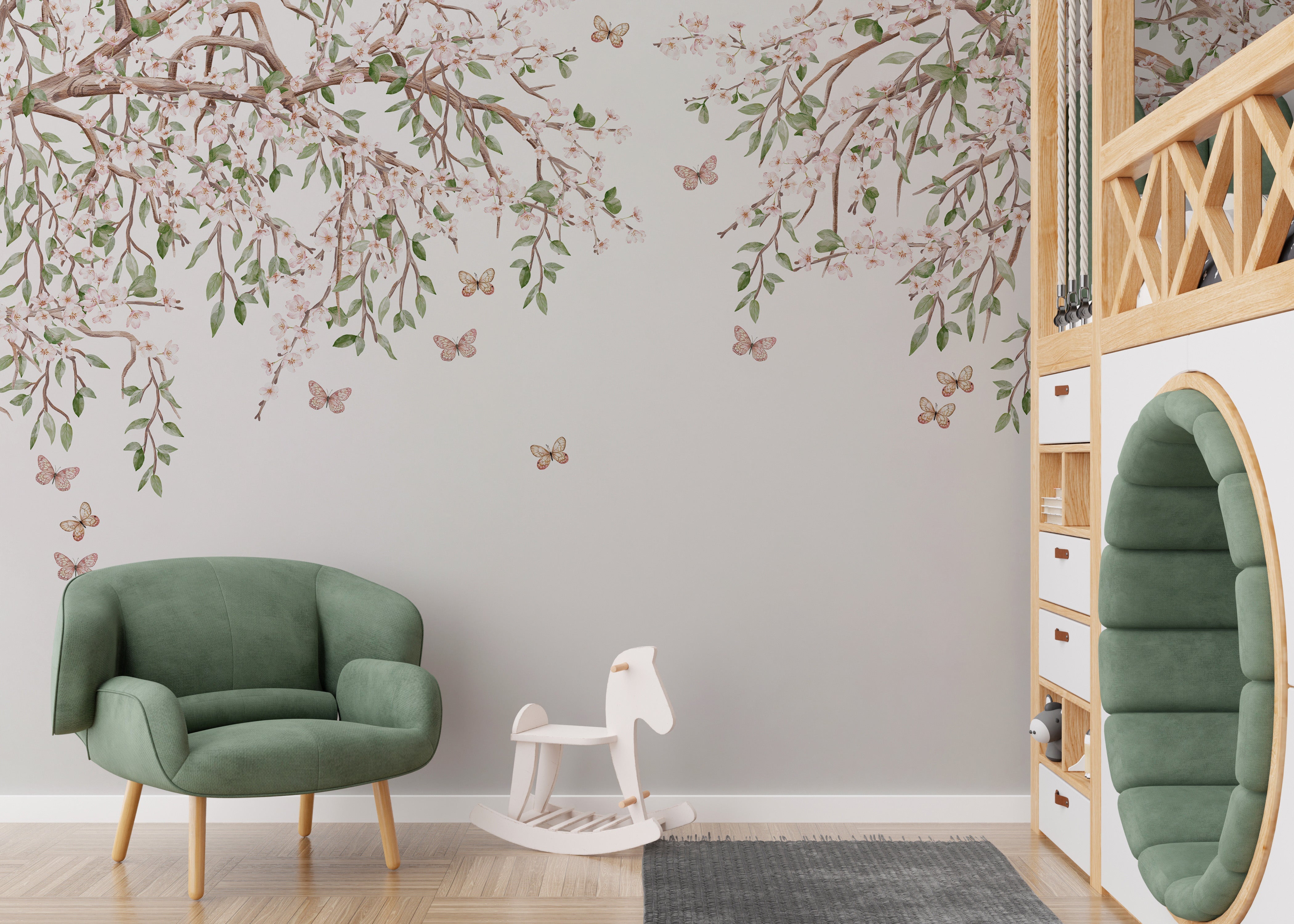 Blooming Blossom Light Pink Color Wallpaper - Giffywalls