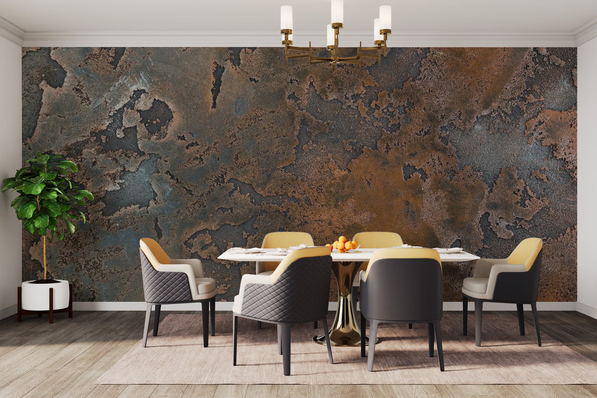 Rusty Metal Wallpaper Mural for Walls