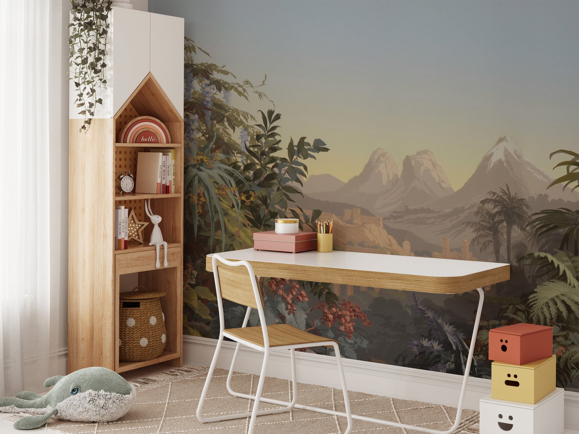 Tropical Forest & Mountains Wallpaper Murals - Giffywalls