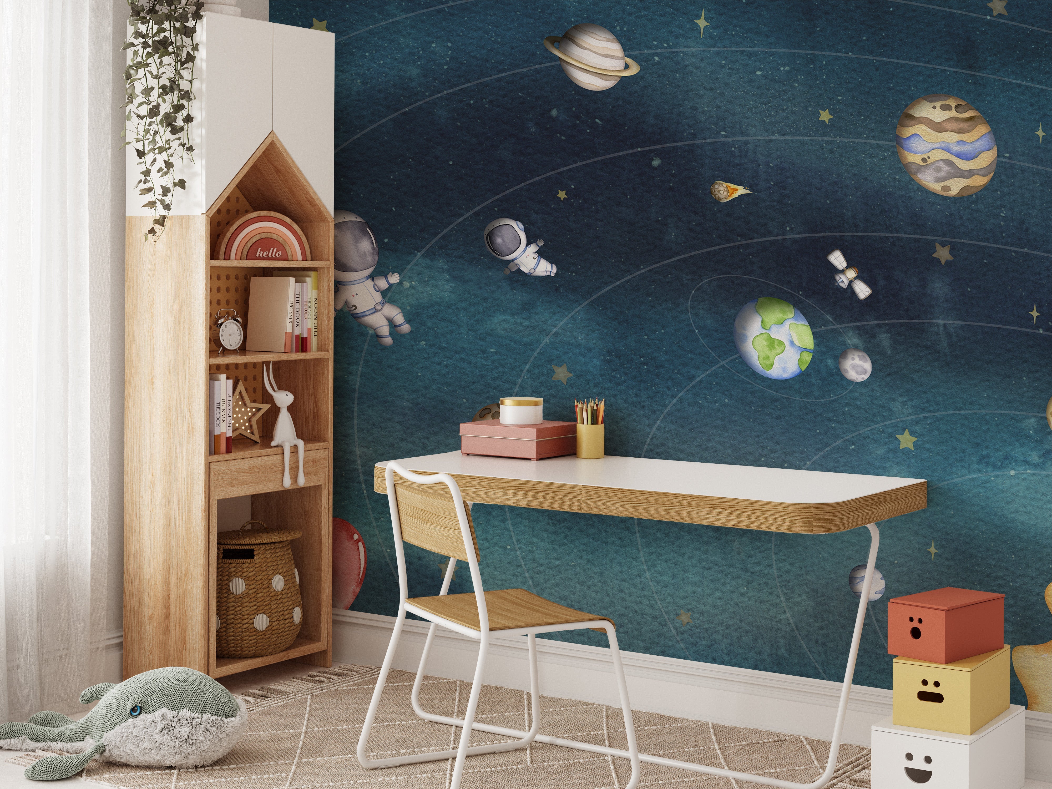 Space Joy Dark Wall Mural - Giffywalls