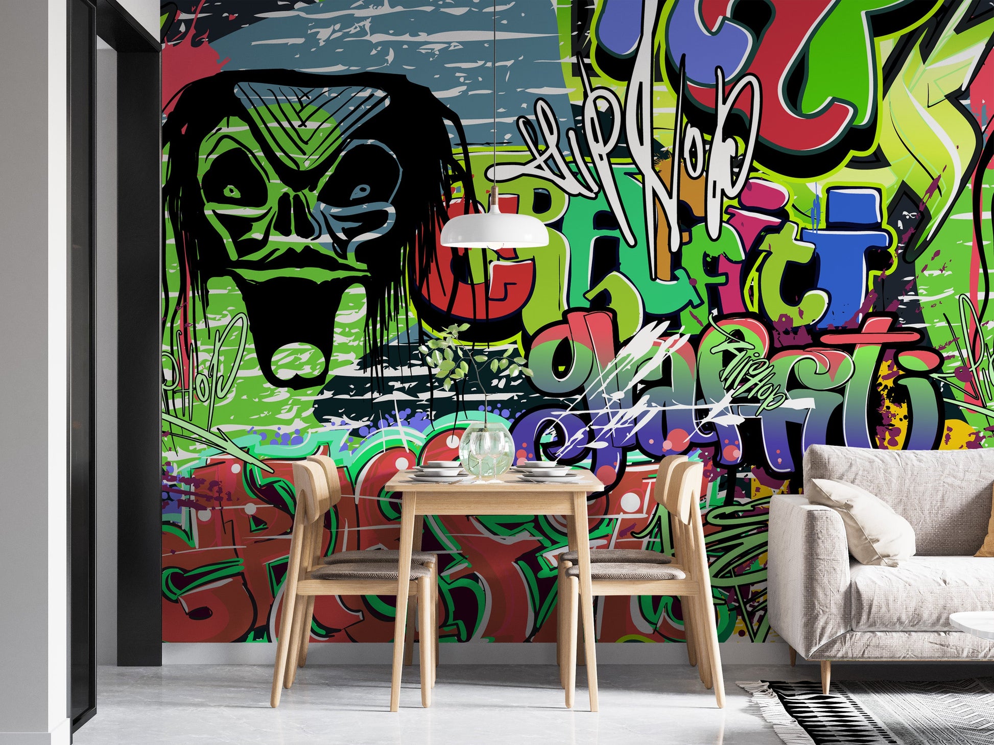 Vibrant Graffiti Wall Mural - Giffywalls