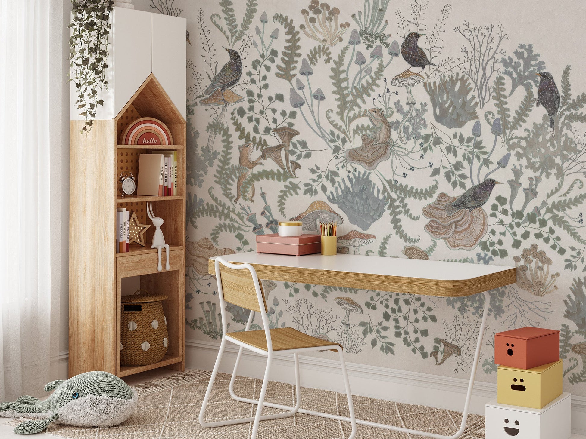 Woodland Harmony Fresco Mural - Giffywalls