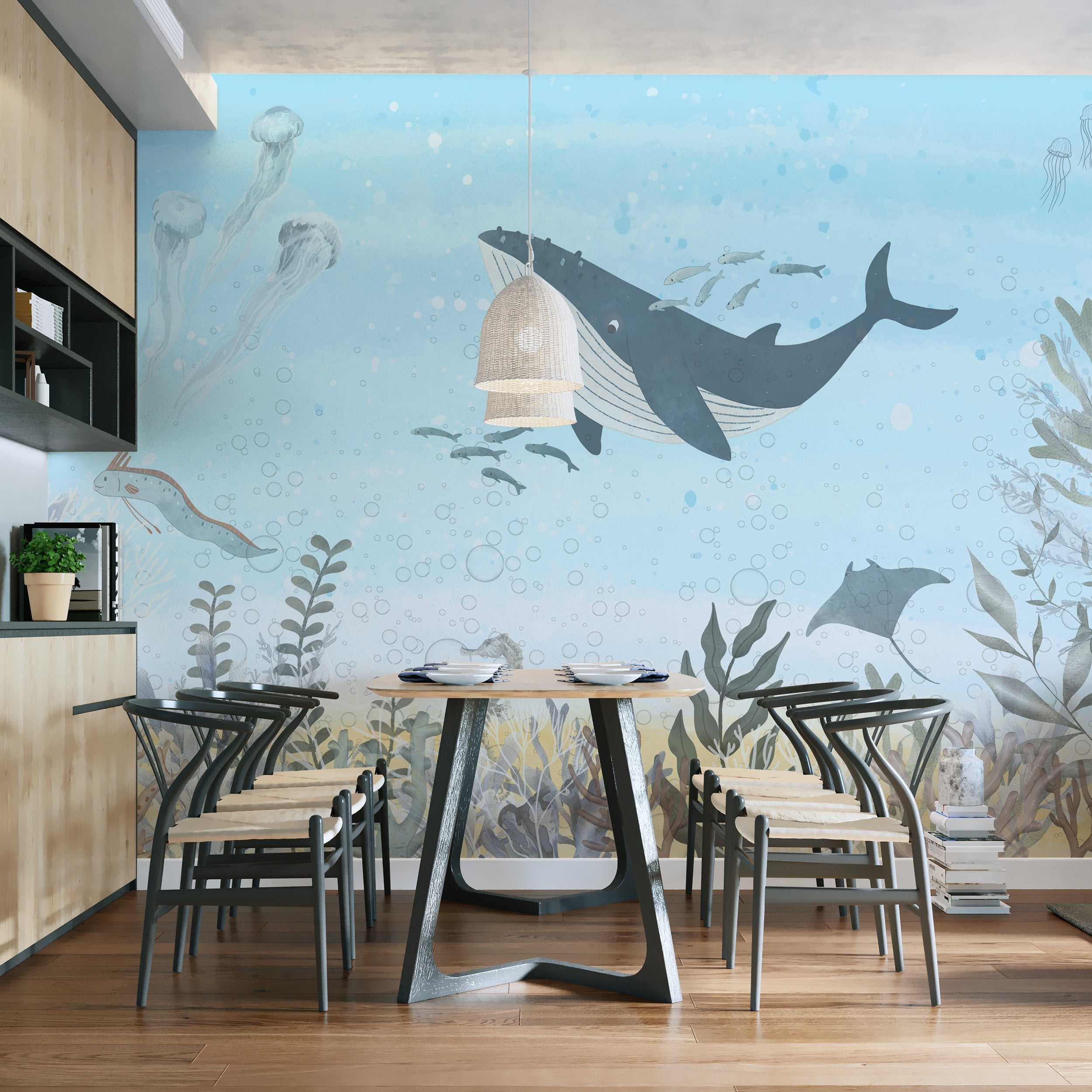 Oceanic Harmony Mural wallpaper for walls