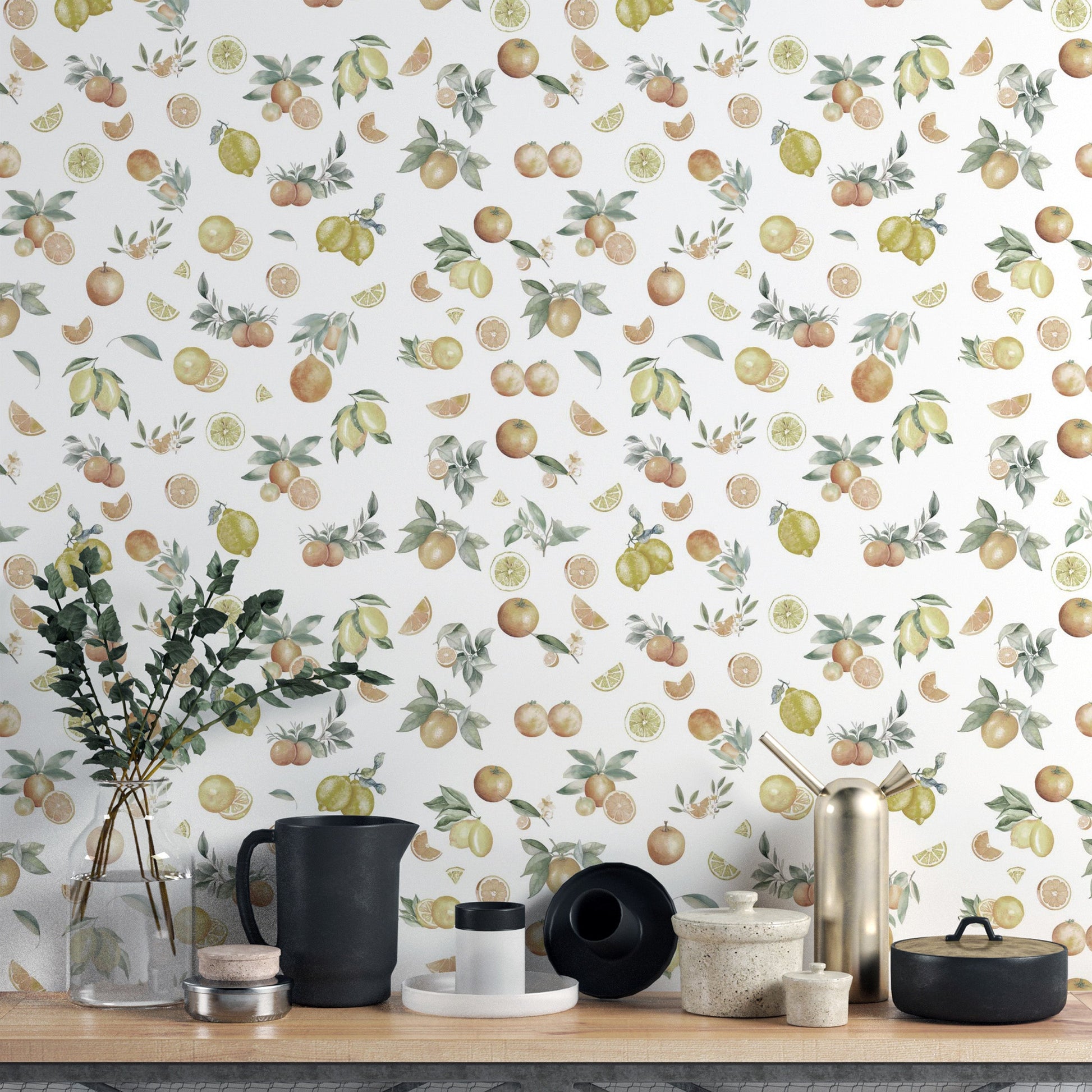 Refresh interiors with Summer Citrus Medley Wallpaper