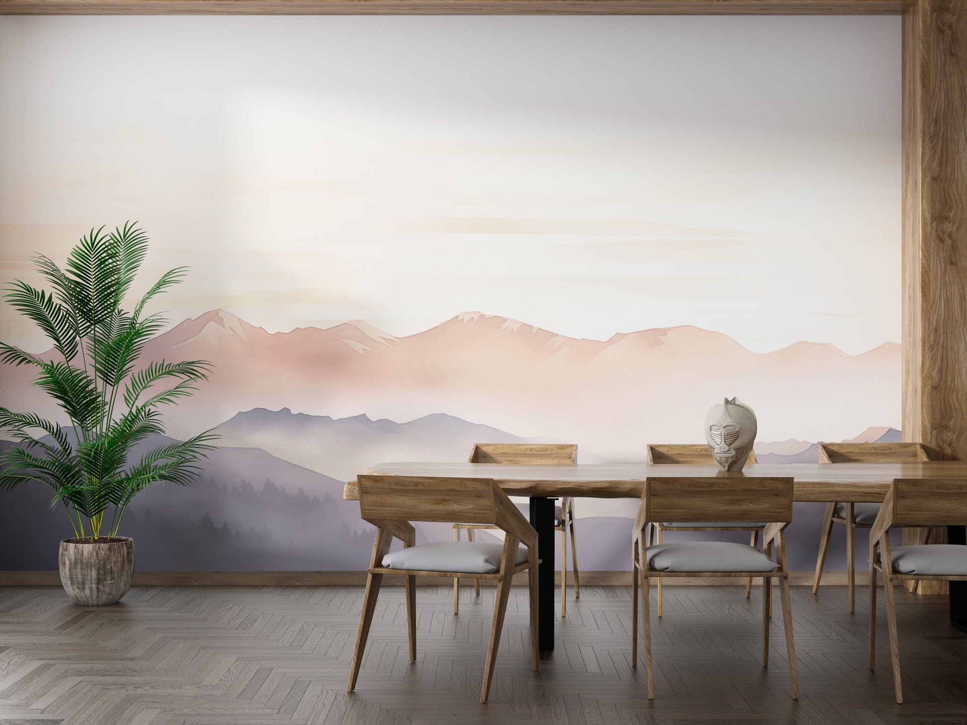 Mist Mountain Wallpaper Mural - Giffywalls