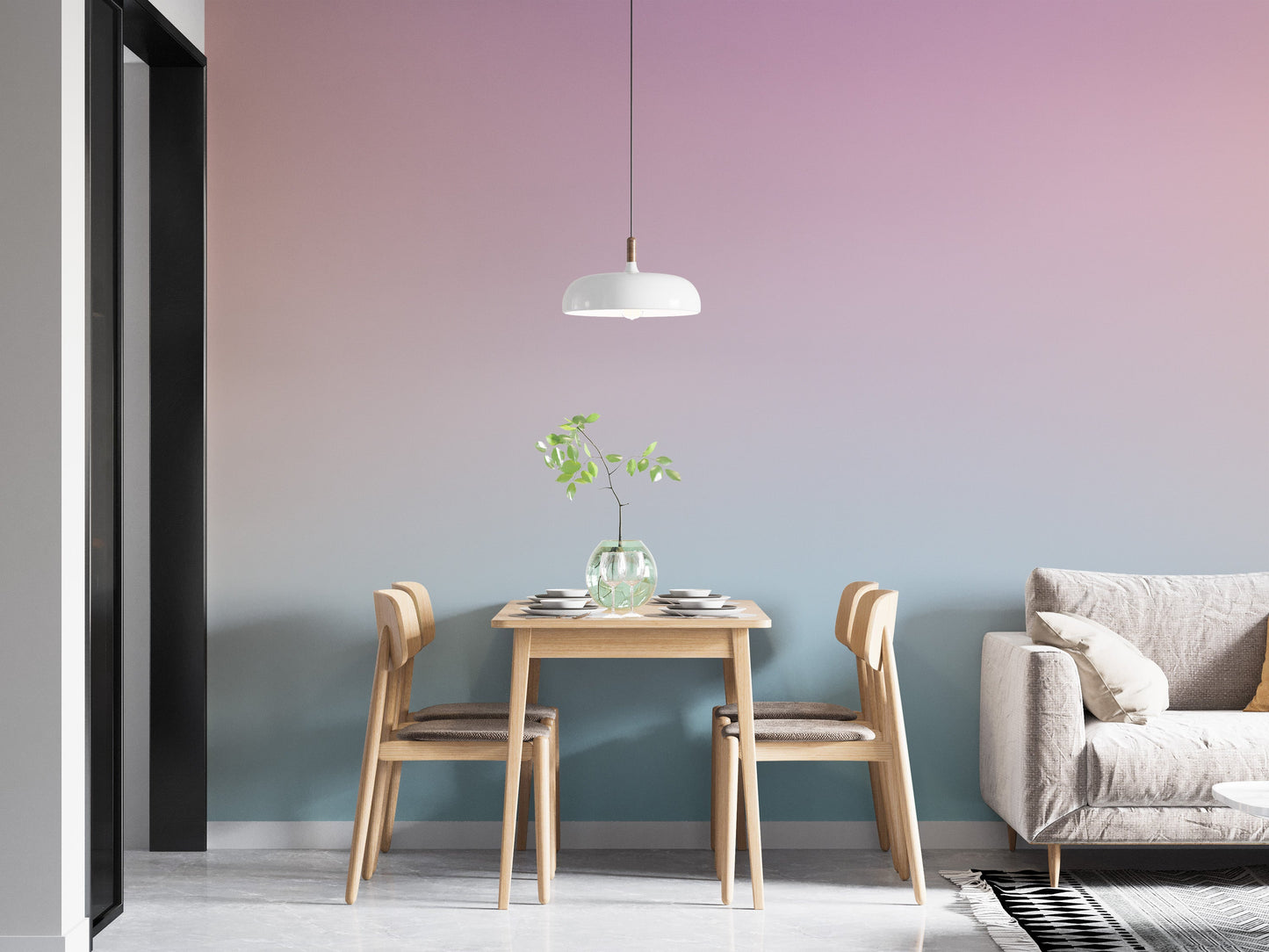 Soft Pastel Sky Gradient Wallpaper Mural - Giffywalls