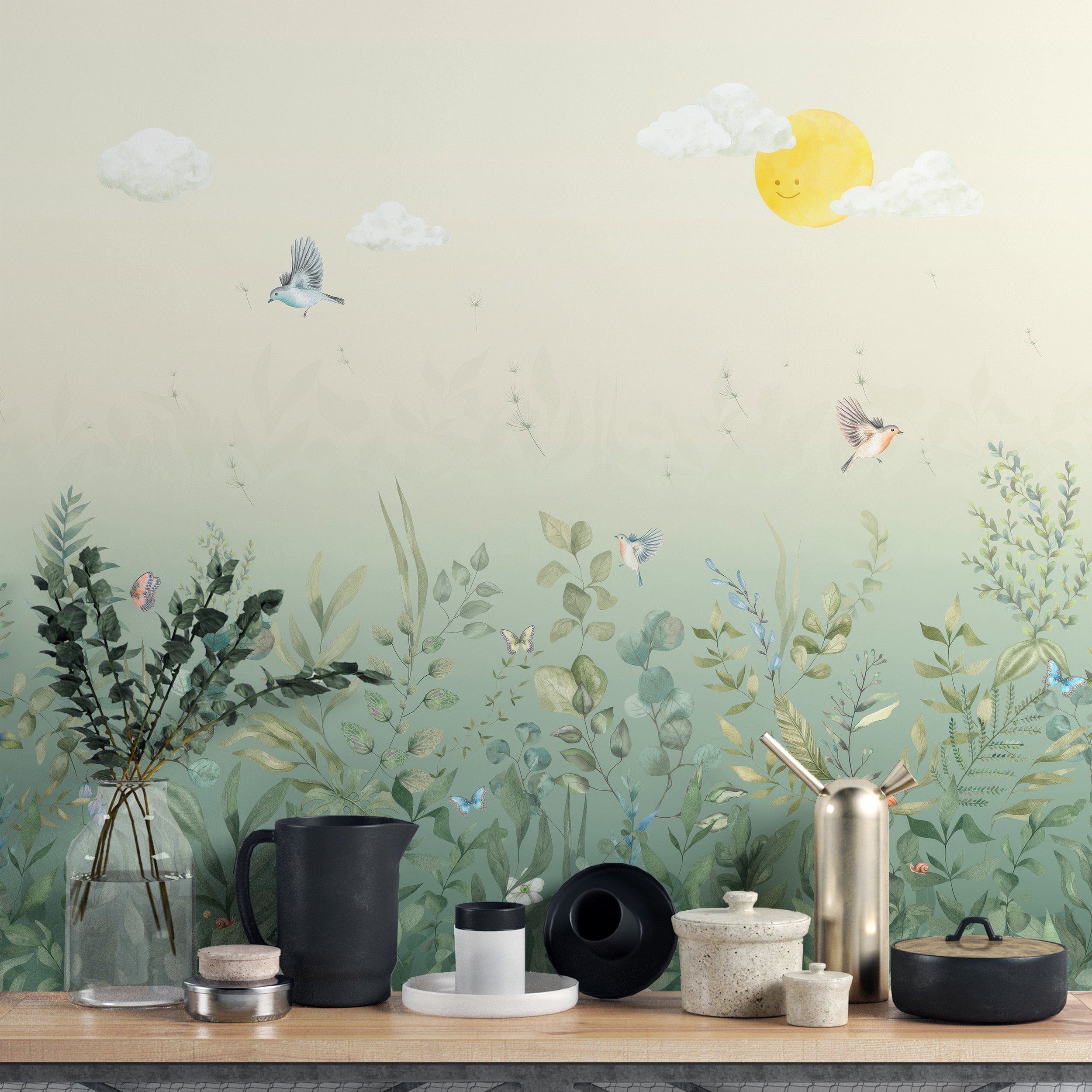 Fluttering Harmony Wallpaper adds serenity to your space