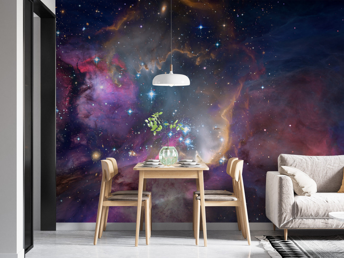 Galactic Nebula Space Wall Mural - Giffywalls