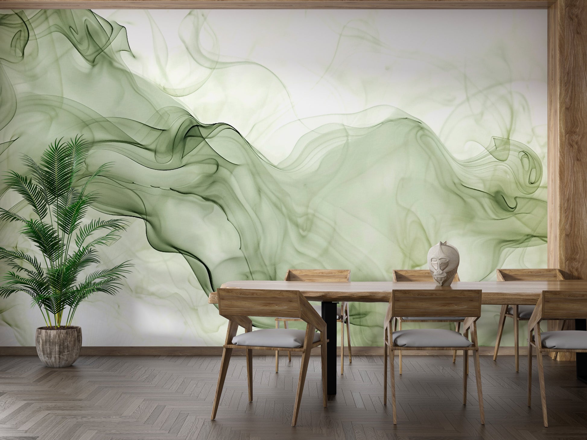 Green Watercolor Ink Wallpaper - Giffywalls