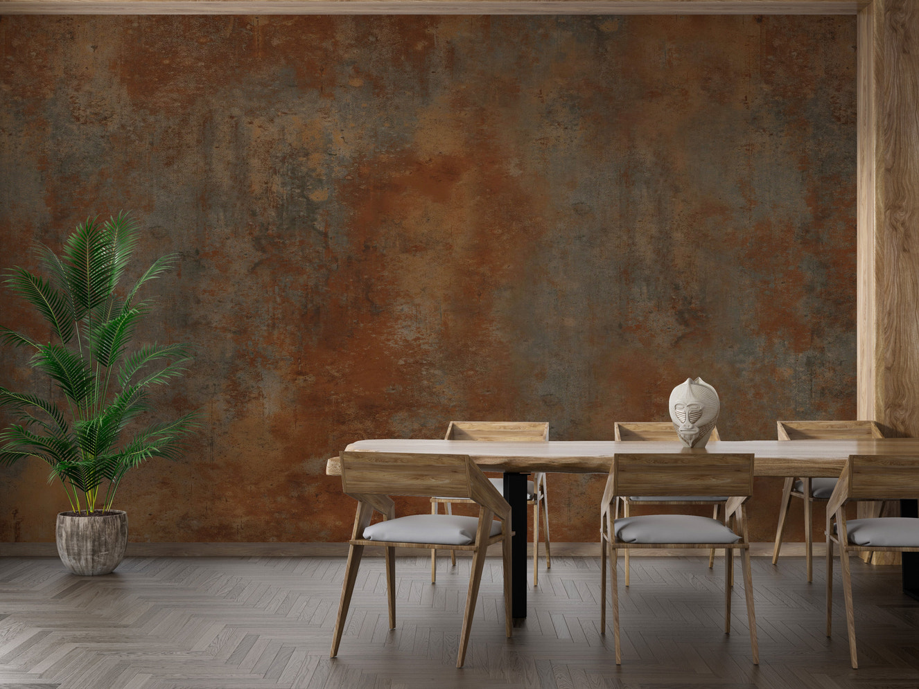 Industrial Rust Wall Mural
