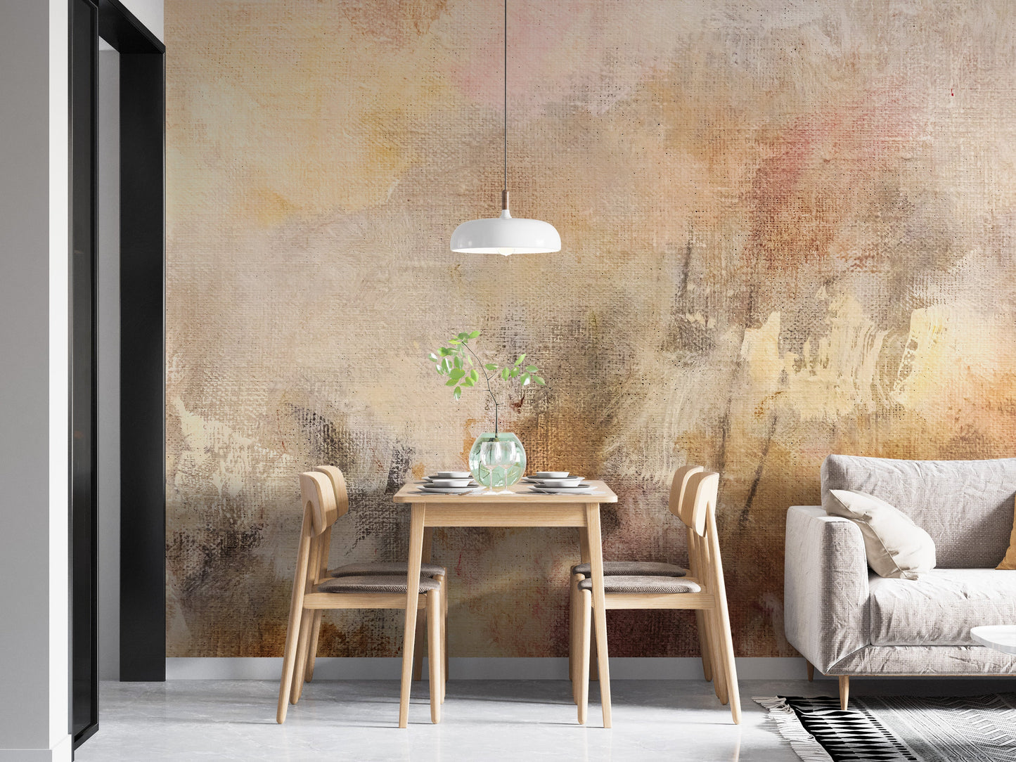 Artistic Oil Painted Abstract Wall Mural - Giffywalls