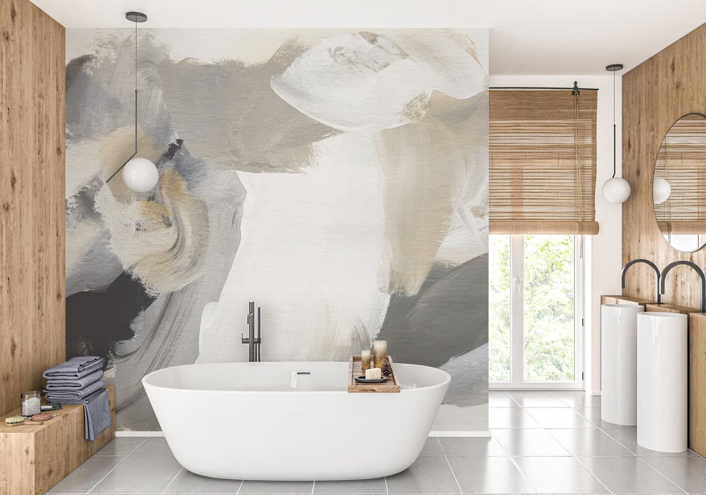 Monochrome Muse Wall Mural - Giffywalls