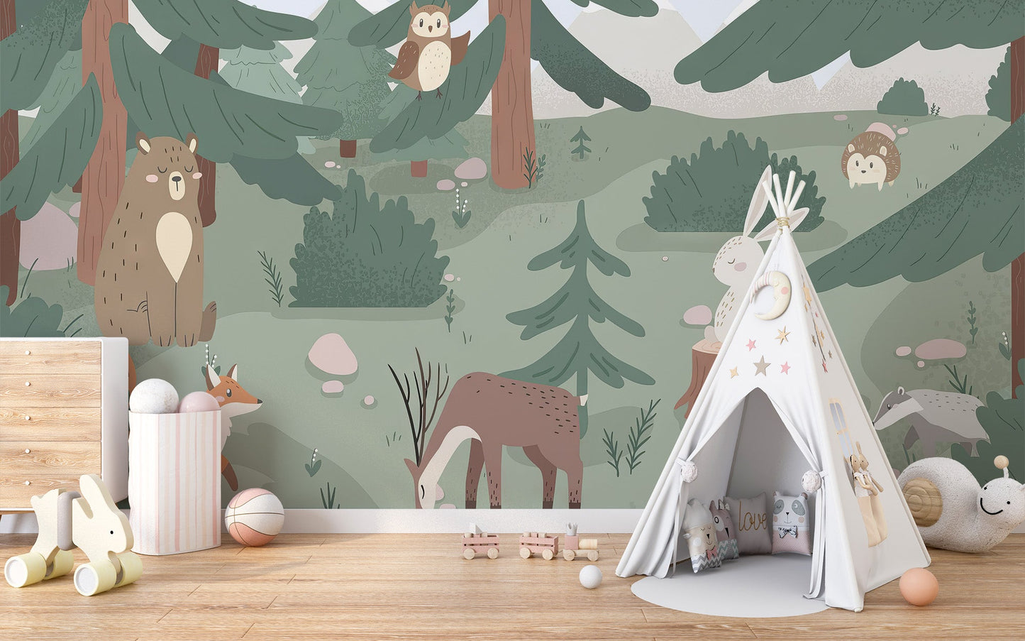 Forest Fables Wall Mural - Giffywalls