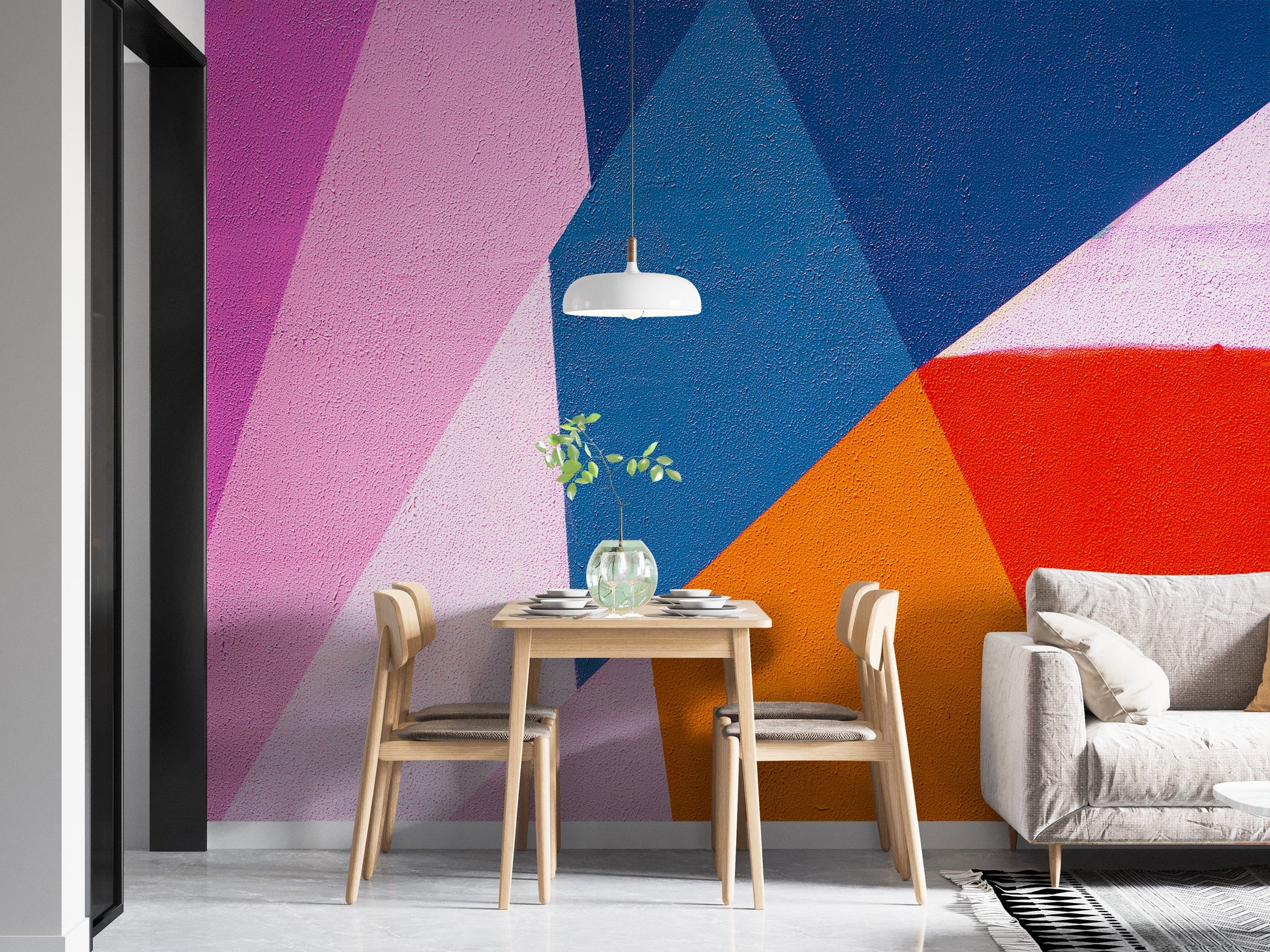 Urban Spectrum Colourful Abstract Wall Mural - Giffywalls