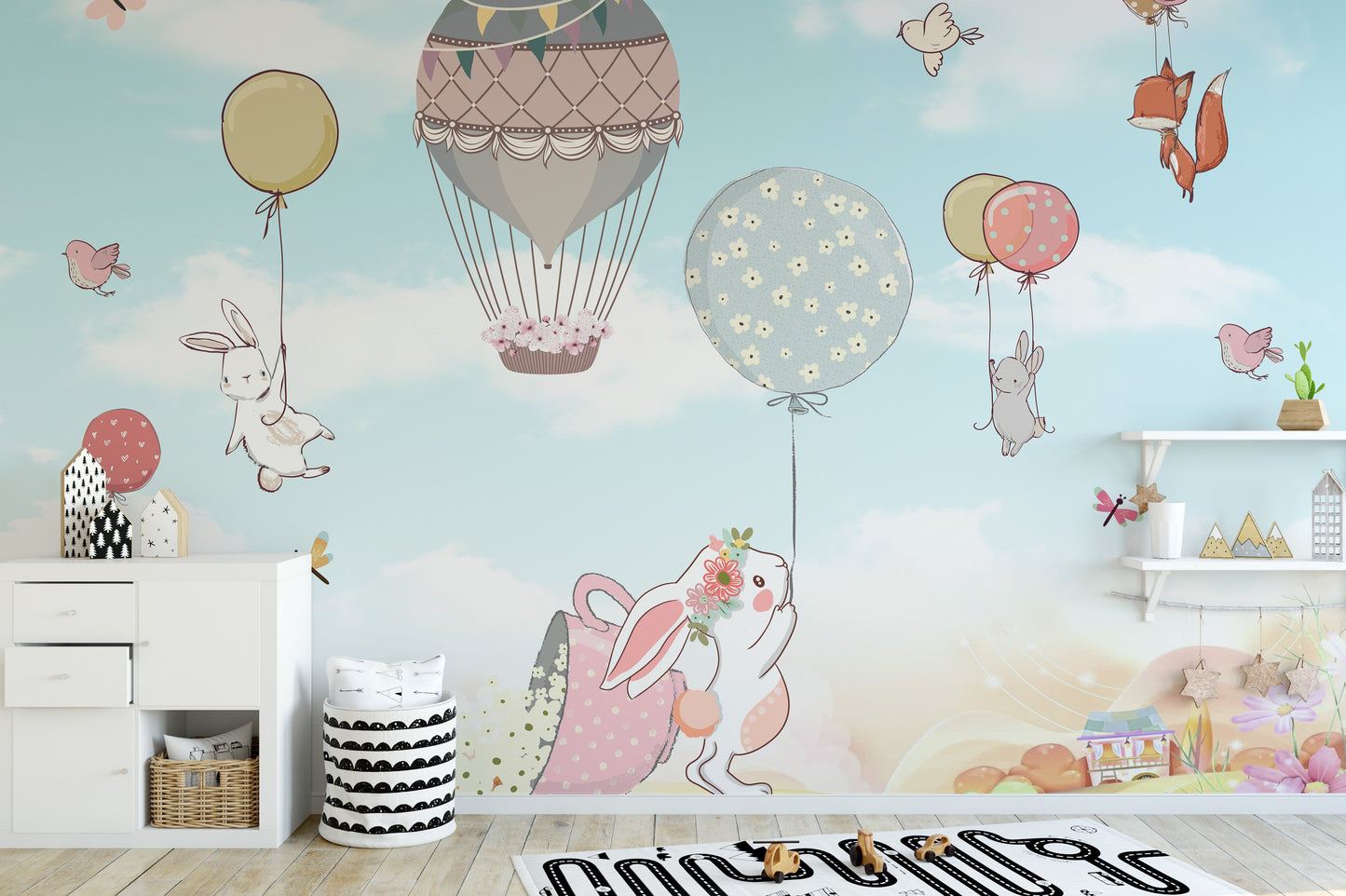 Animated Cartoon Kids Room Wallpaper Mural - Giffywalls